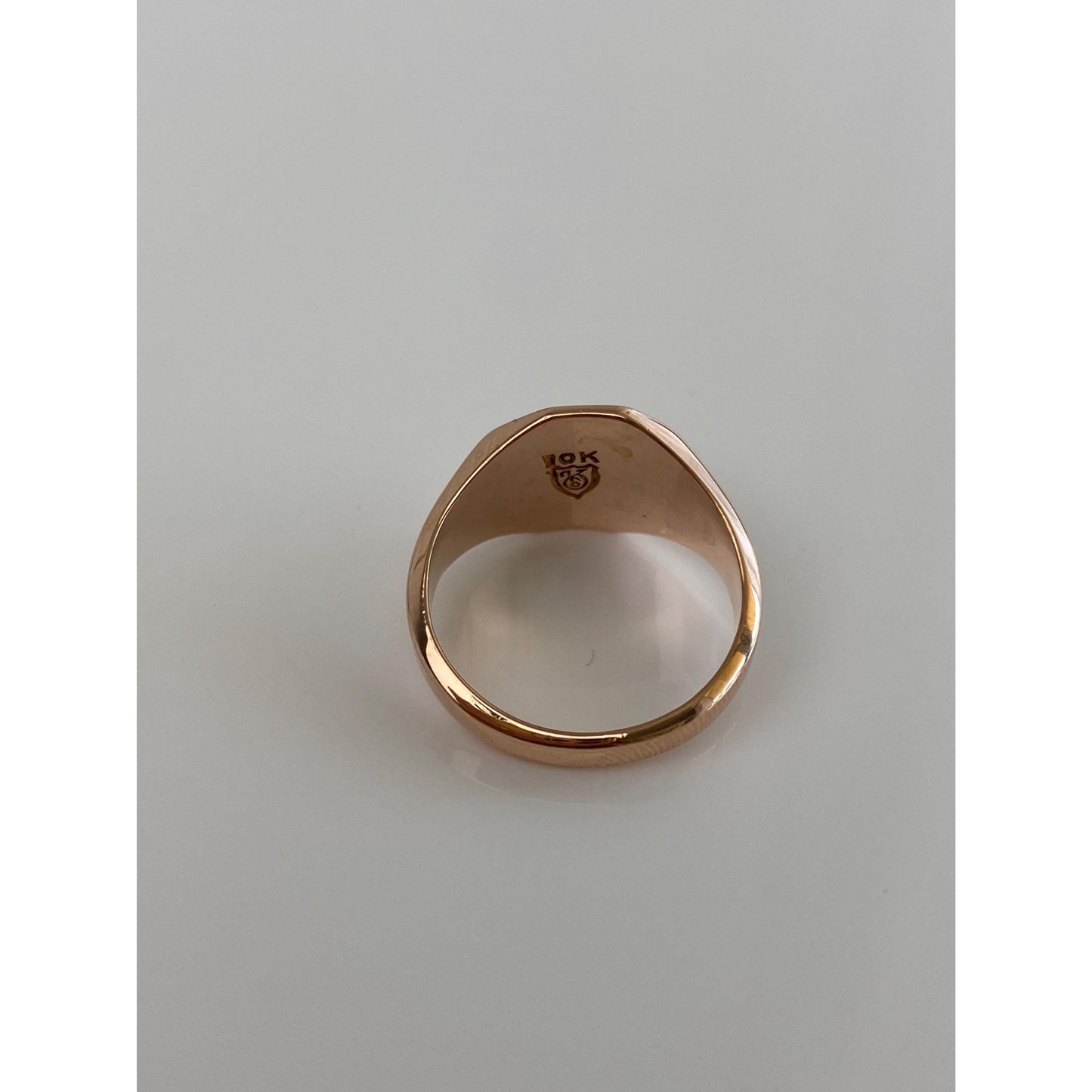 Vintage Solid 10k Rose Gold Class Ring - Size 5.25
