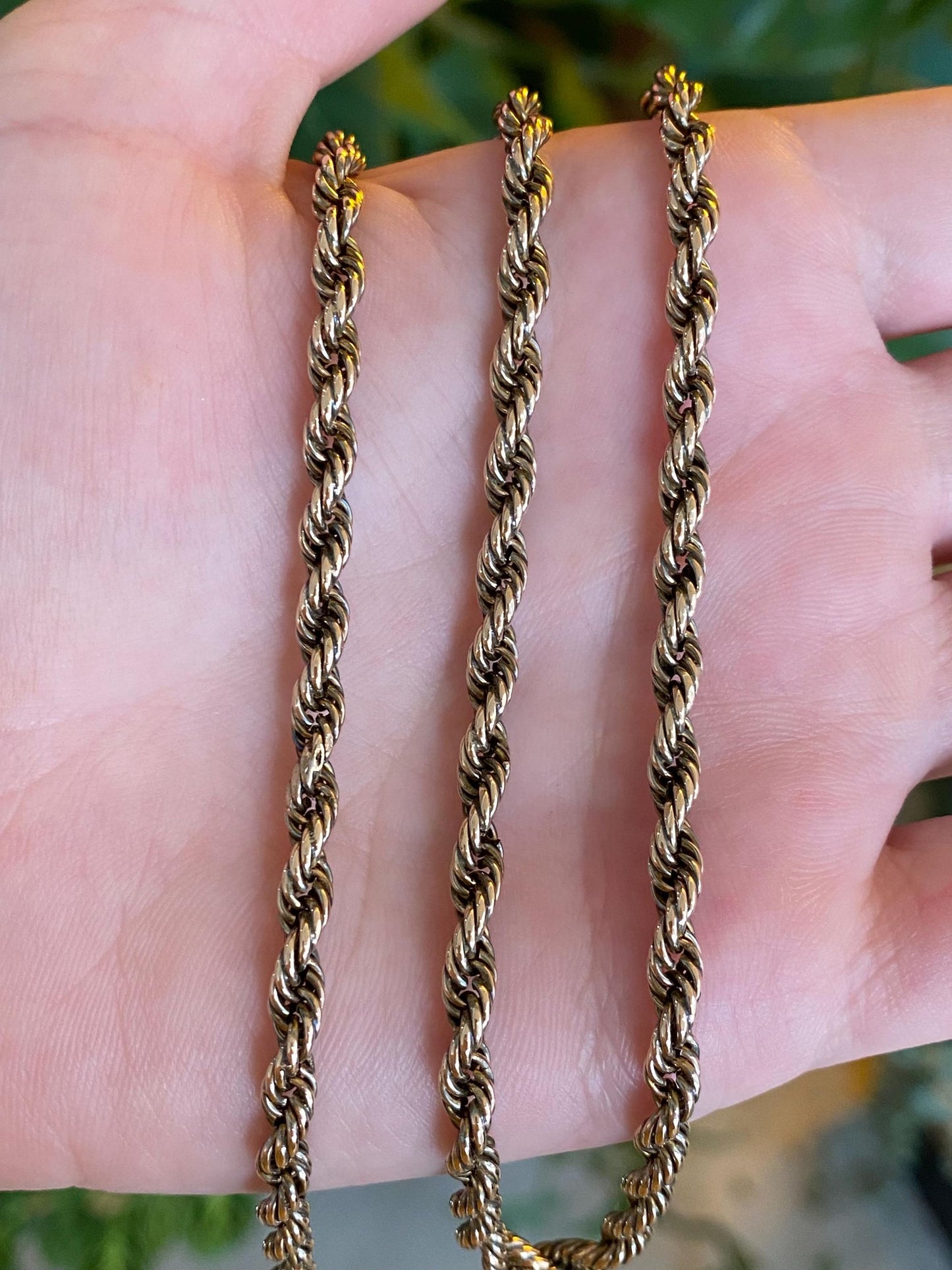 Vintage 14k Yellow Gold Rope Chain Necklace - 20 inches
