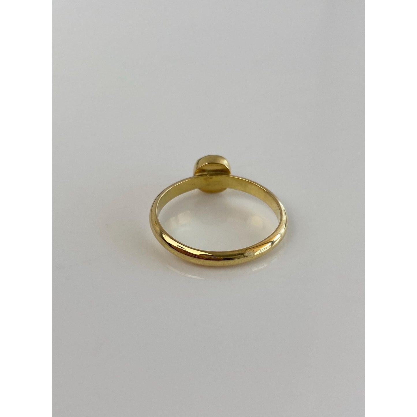 Vintage Solid 18k Yellow Gold Brown Diamond Ring - Size 6.75