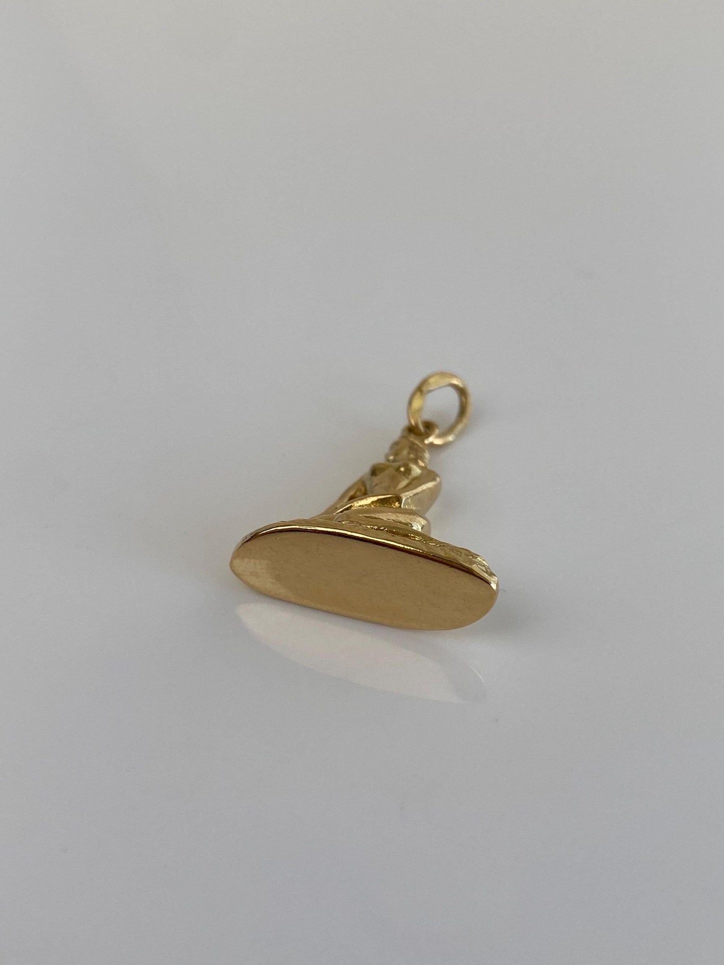 Vintage 18k Yellow Gold Copenhagen Mermaid Lady Charm