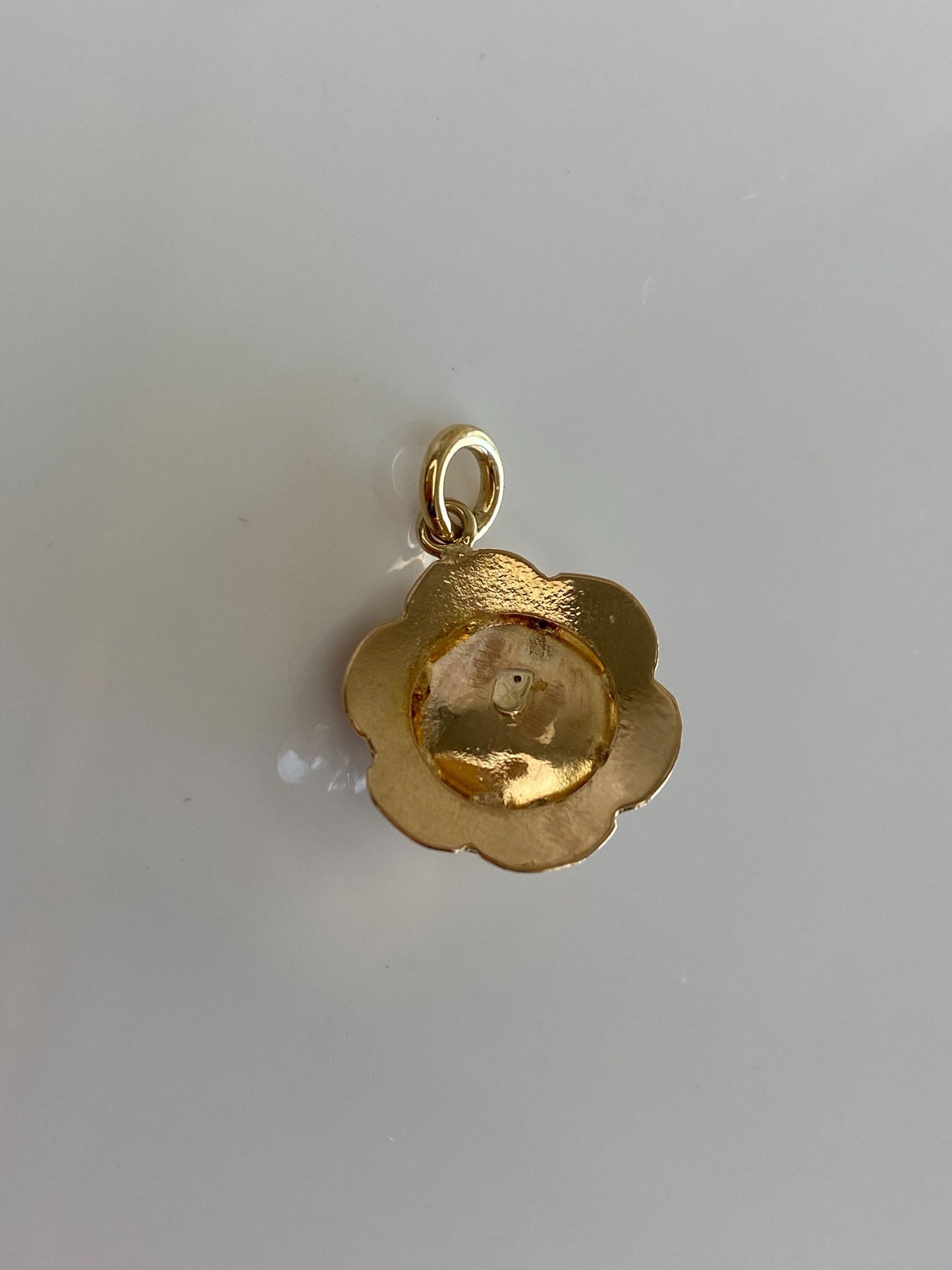 Vintage Solid 14k Yellow Gold Rose Charm