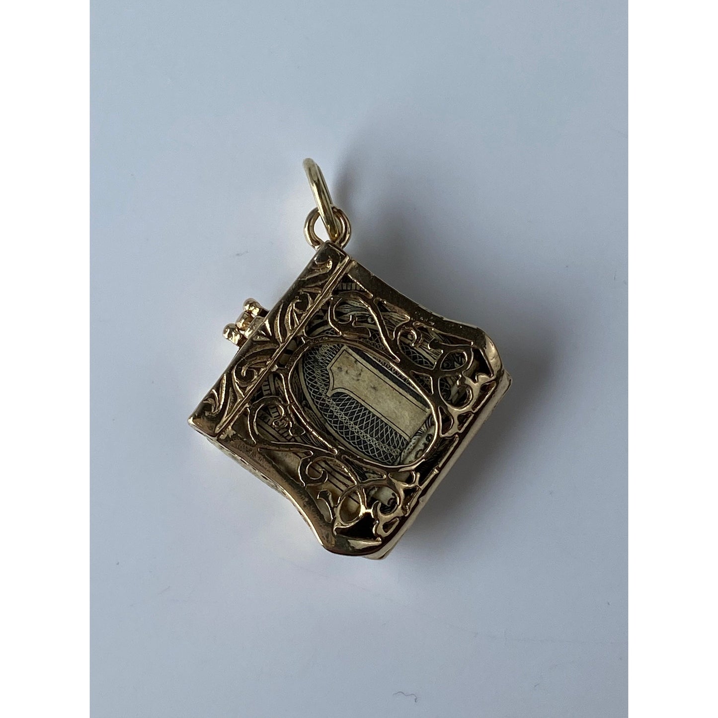 Vintage Solid 14k Yellow Gold Mad Money Purse Charm