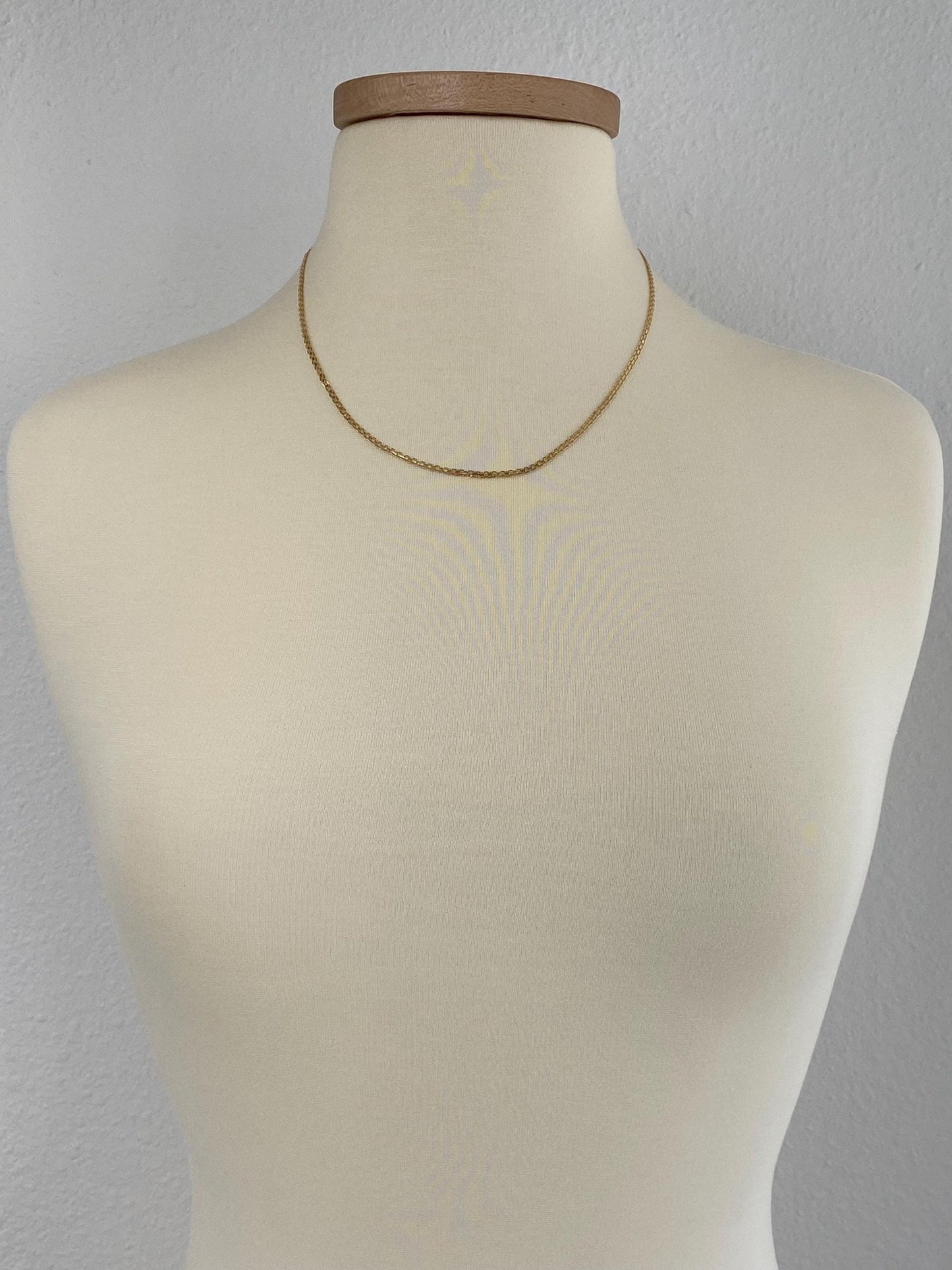 Vintage Solid 14k Yellow Gold Bismark Chain Necklace - 19.75 inches