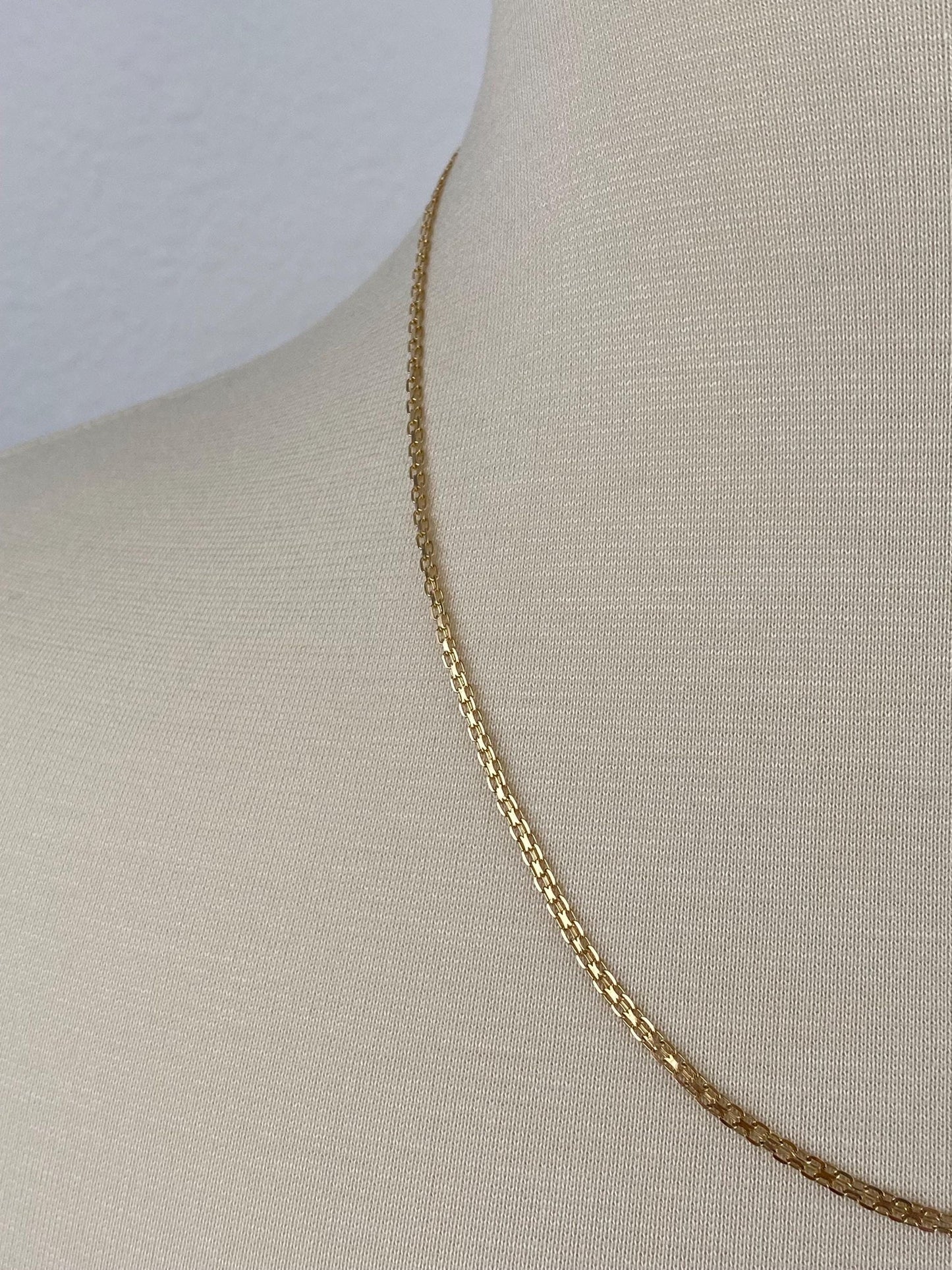 Vintage Solid 14k Yellow Gold Bismark Chain Necklace - 19.75 inches