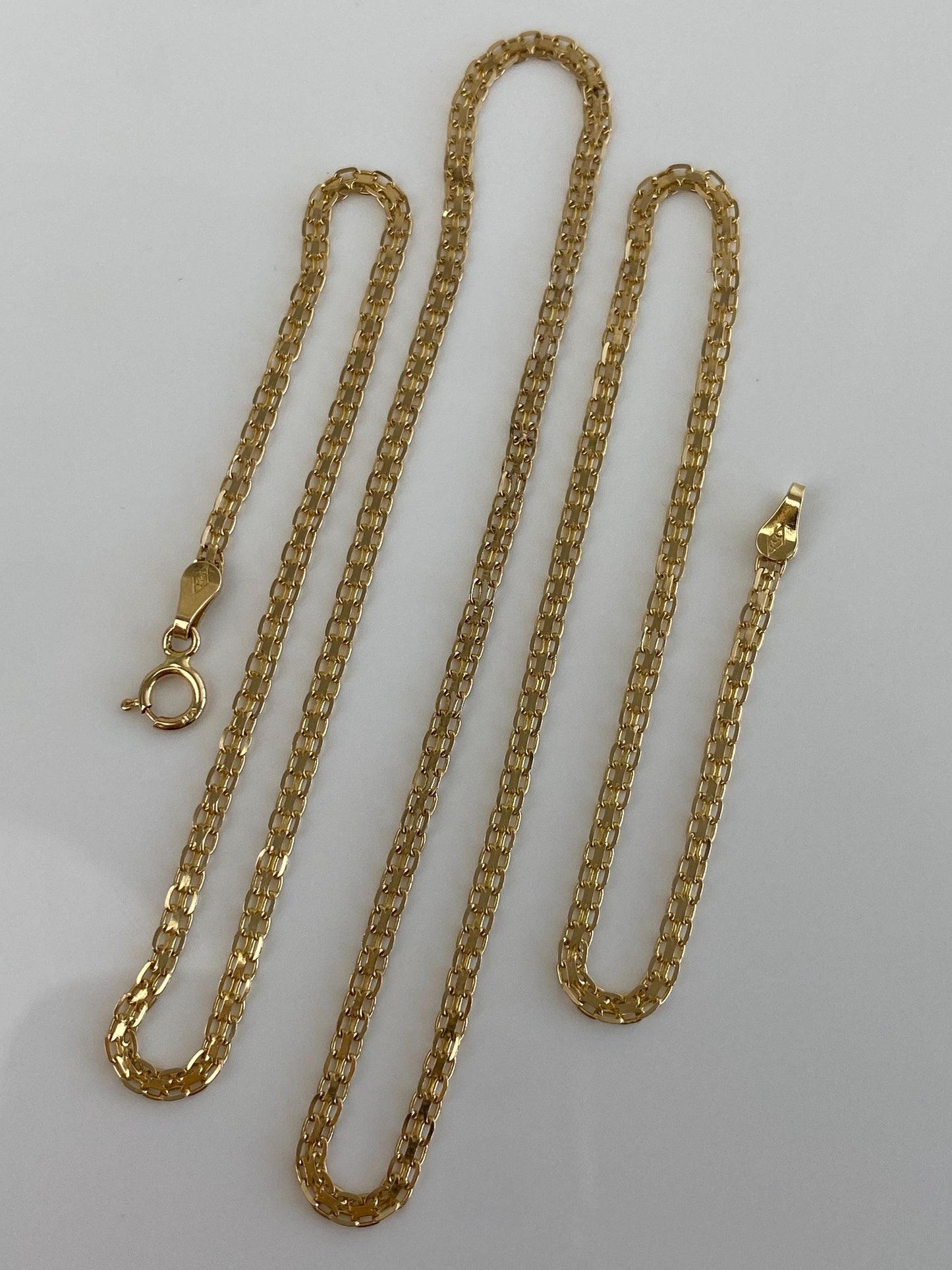 Vintage Solid 14k Yellow Gold Bismark Chain Necklace - 19.75 inches