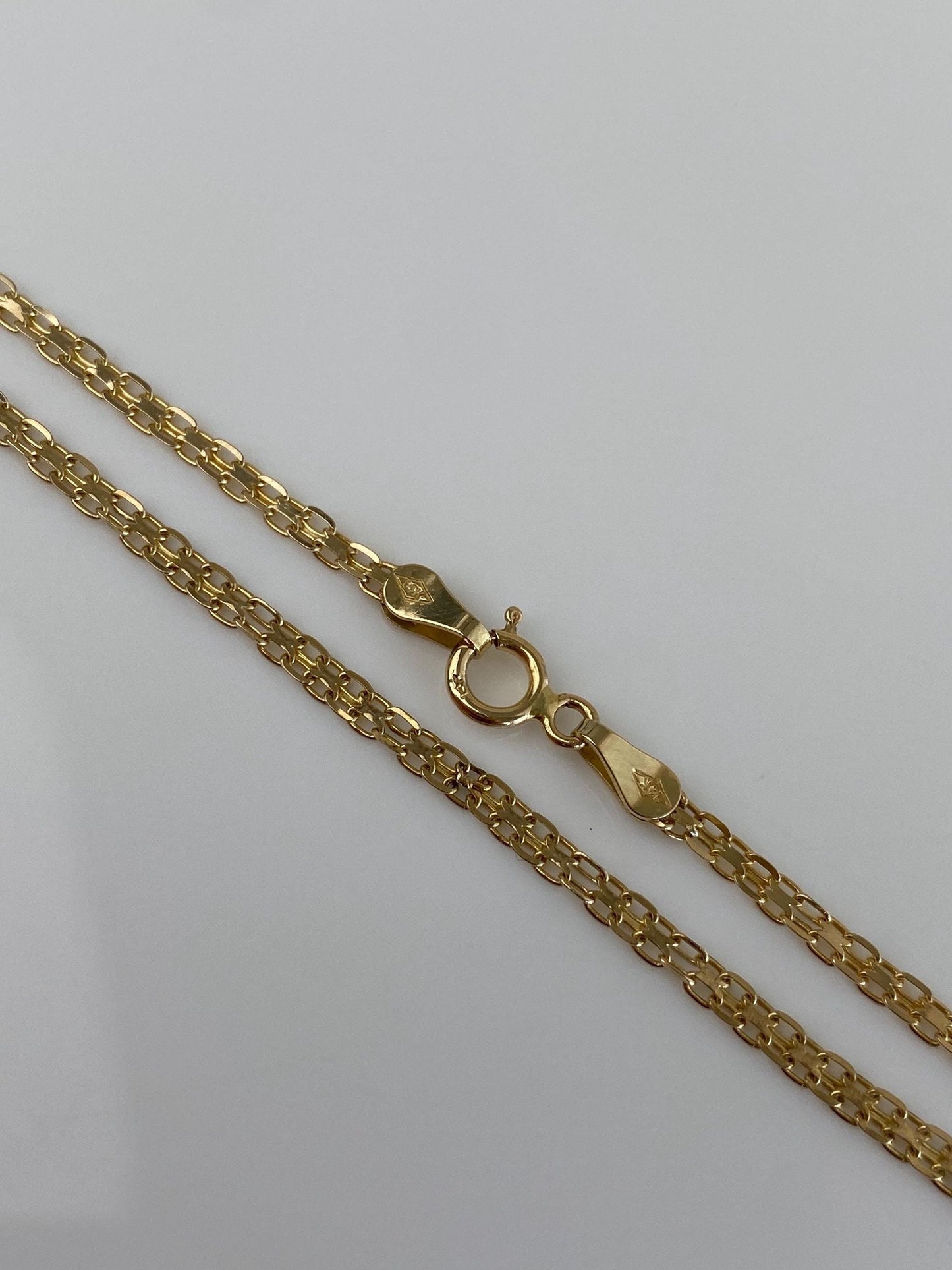 Vintage Solid 14k Yellow Gold Bismark Chain Necklace - 19.75 inches