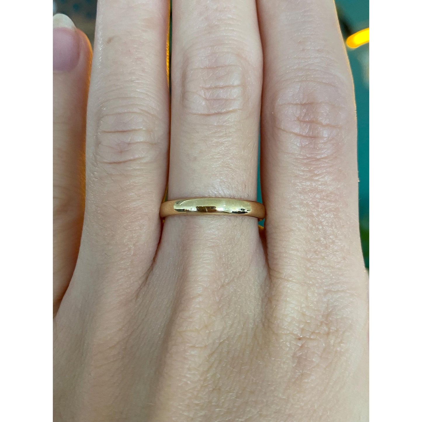 Vintage Solid 14k Yellow Gold Ring Band - Size 7.75