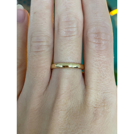 Vintage Solid 14k Yellow Gold Ring Band - Size 7.75