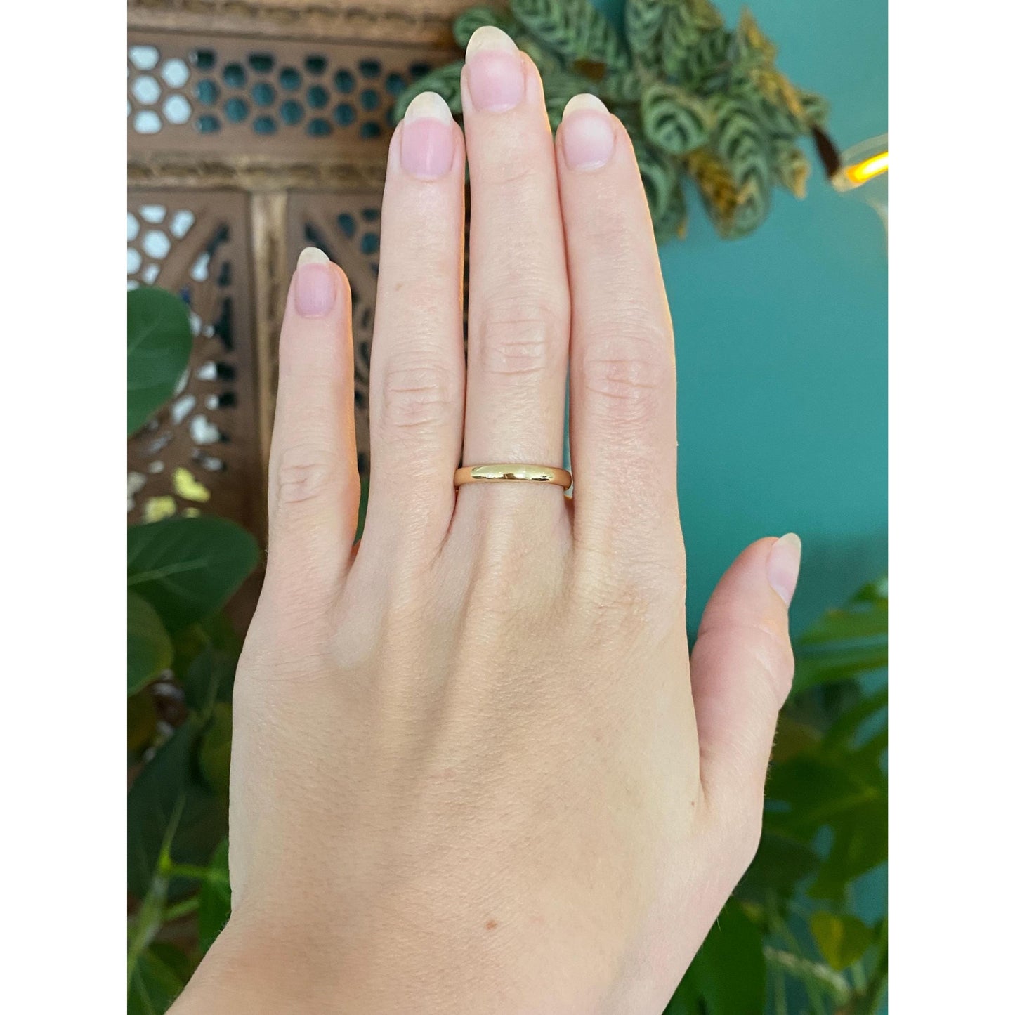 Vintage Solid 14k Yellow Gold Ring Band - Size 7.75