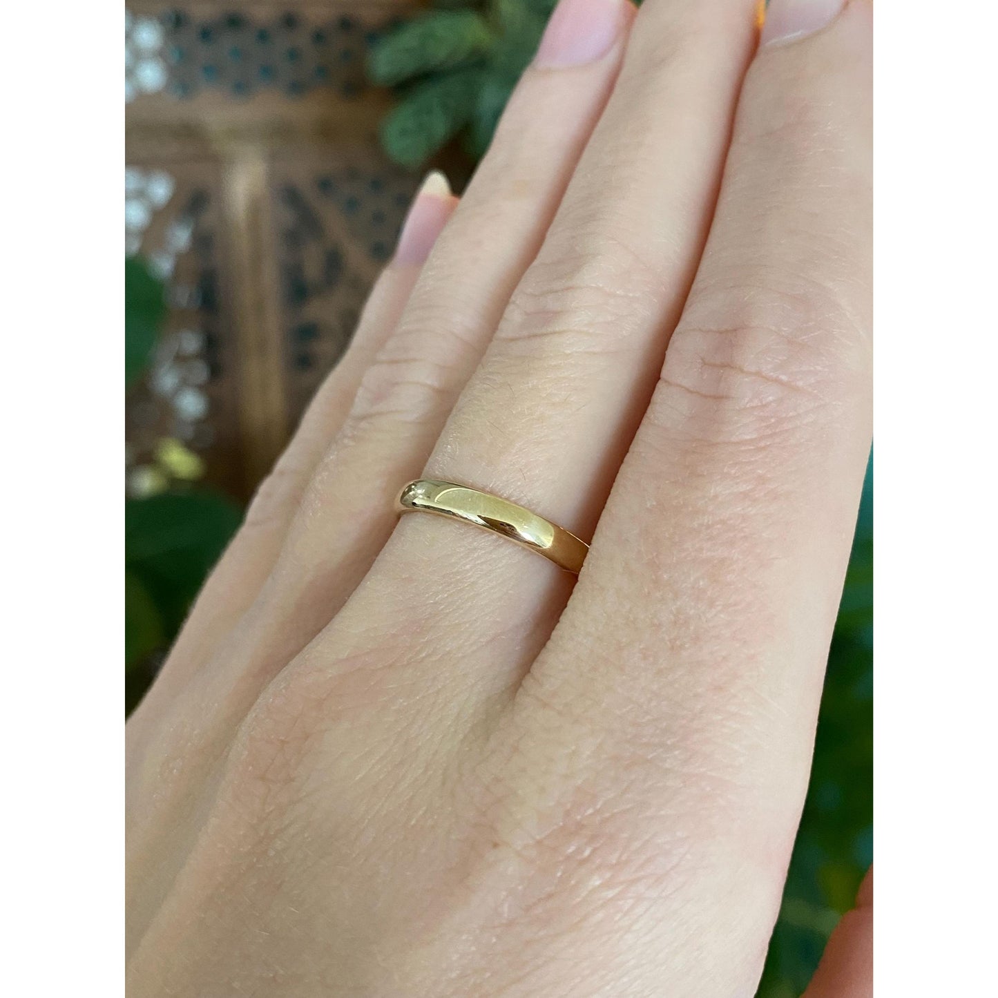 Vintage Solid 14k Yellow Gold Ring Band - Size 7.75