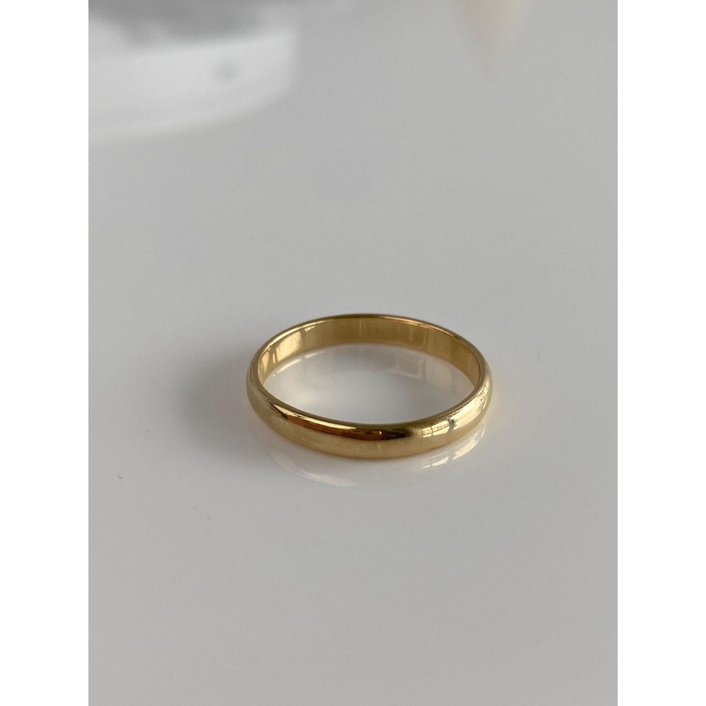 Vintage Solid 14k Yellow Gold Ring Band - Size 7.75