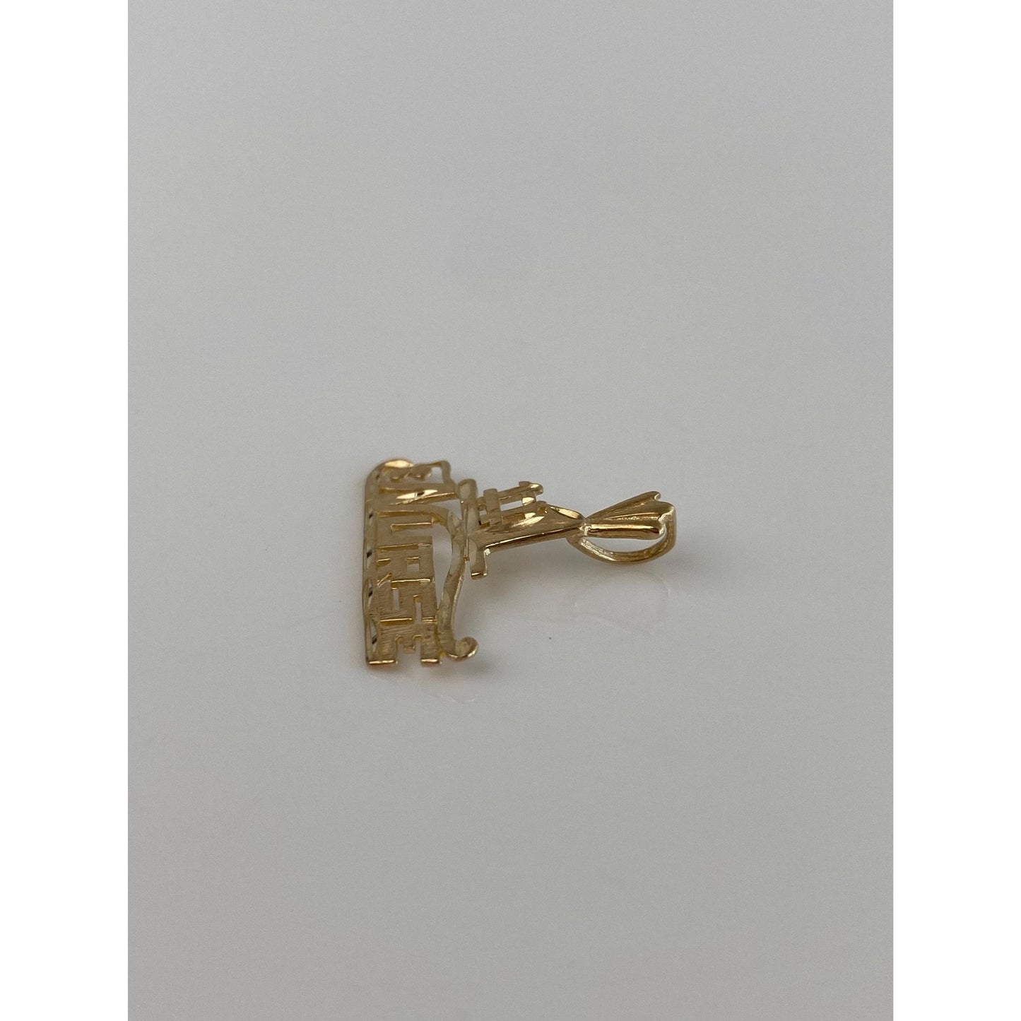 Vintage Solid 14k Yellow Gold Diamond Cut #1 Nurse Charm