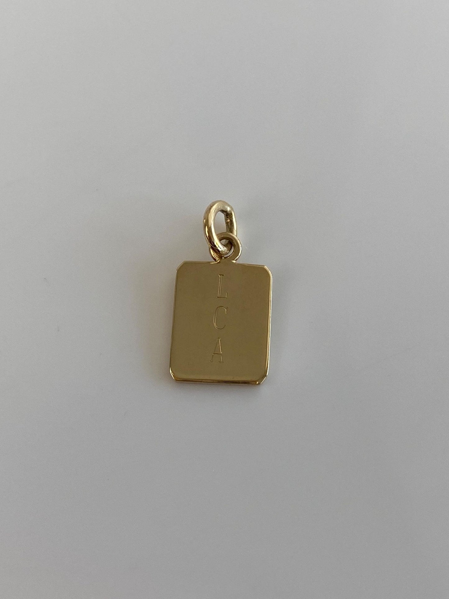 Vintage Solid 12k Yellow Gold Initial LCA Charm
