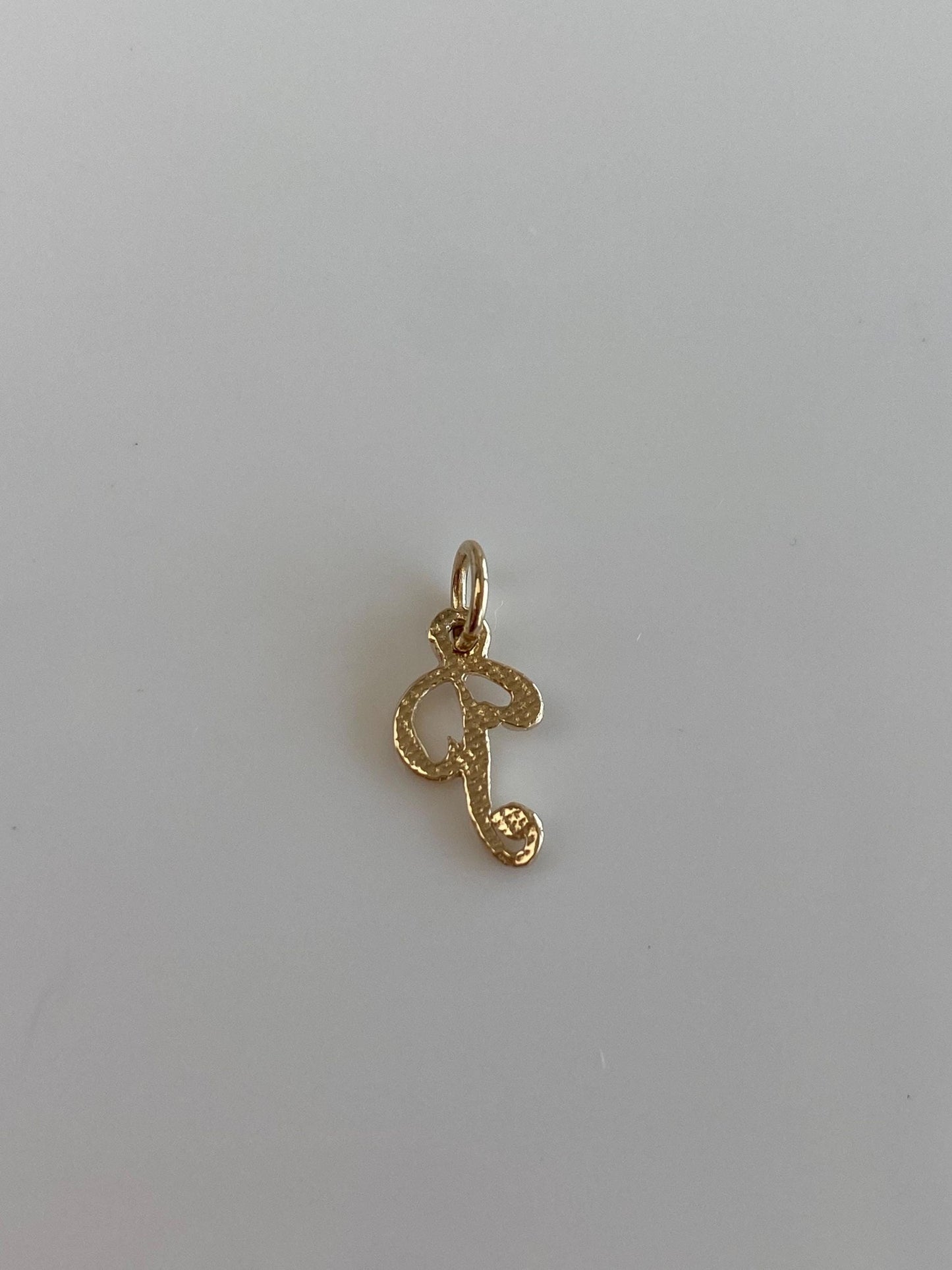 Vintage Solid 14k Yellow Gold Initial 'P' Charm