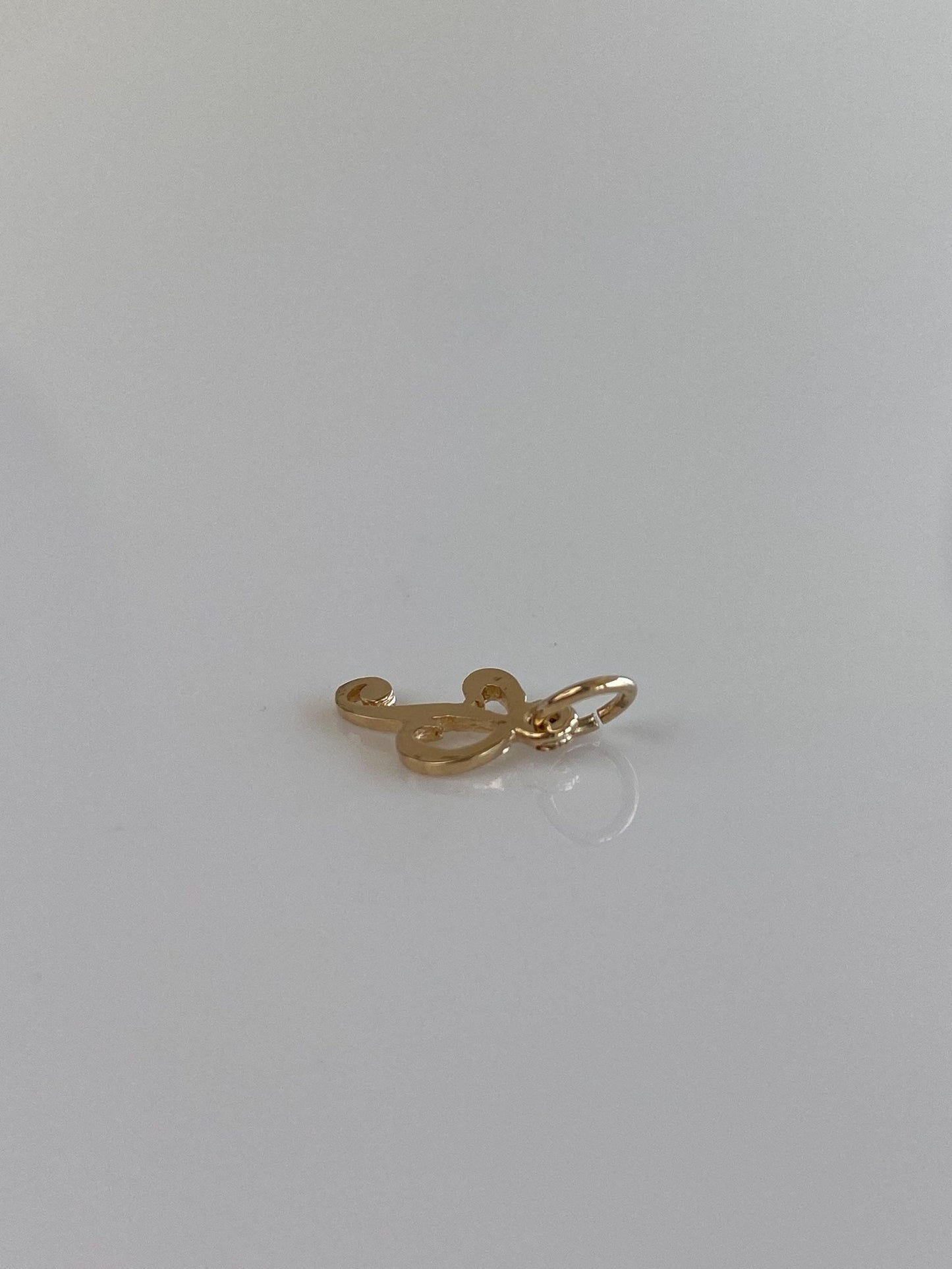 Vintage Solid 14k Yellow Gold Initial 'P' Charm
