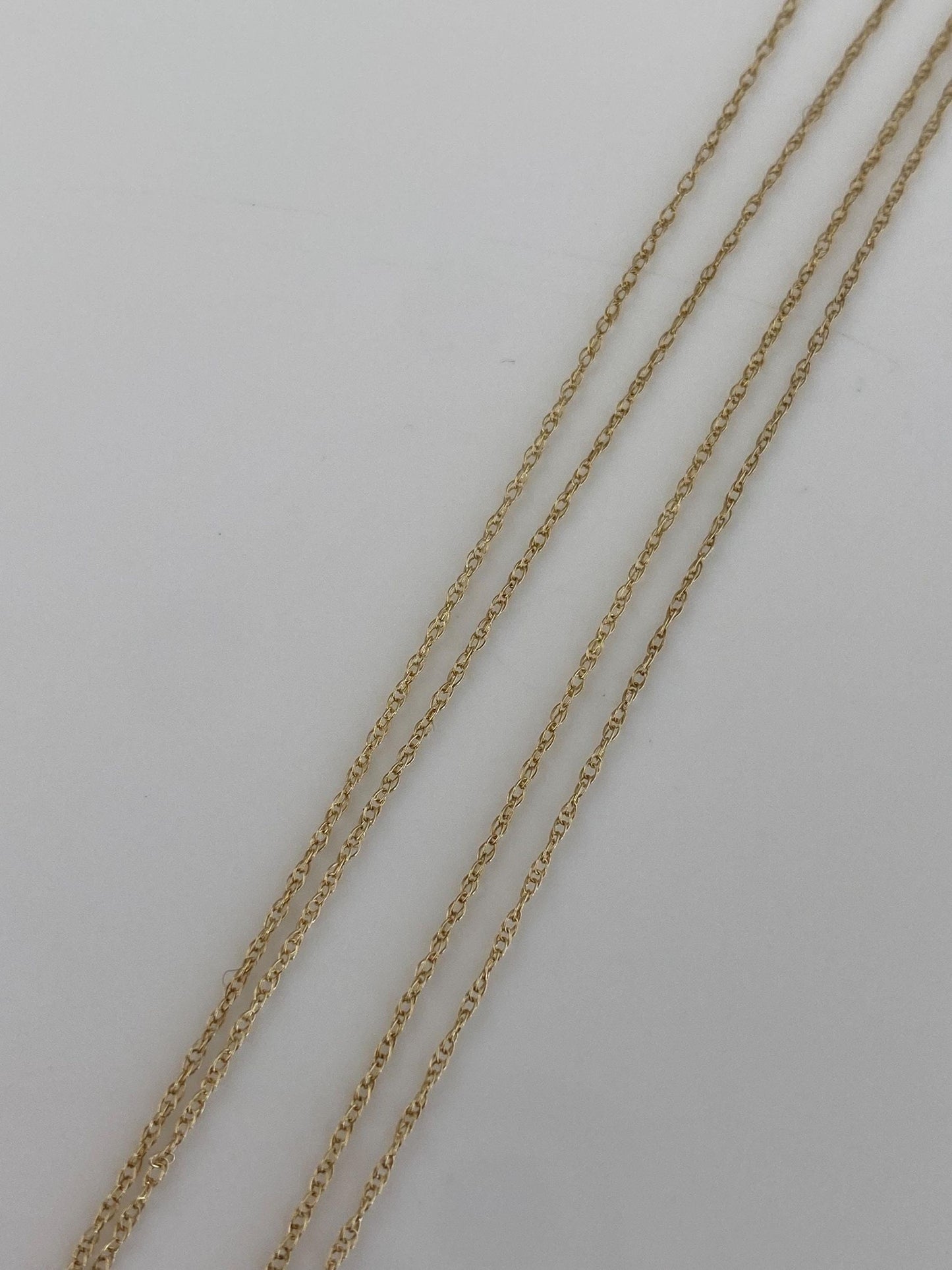 Vintage Solid 10k Yellow Gold Dainty Chain Necklace - 16.5 inches