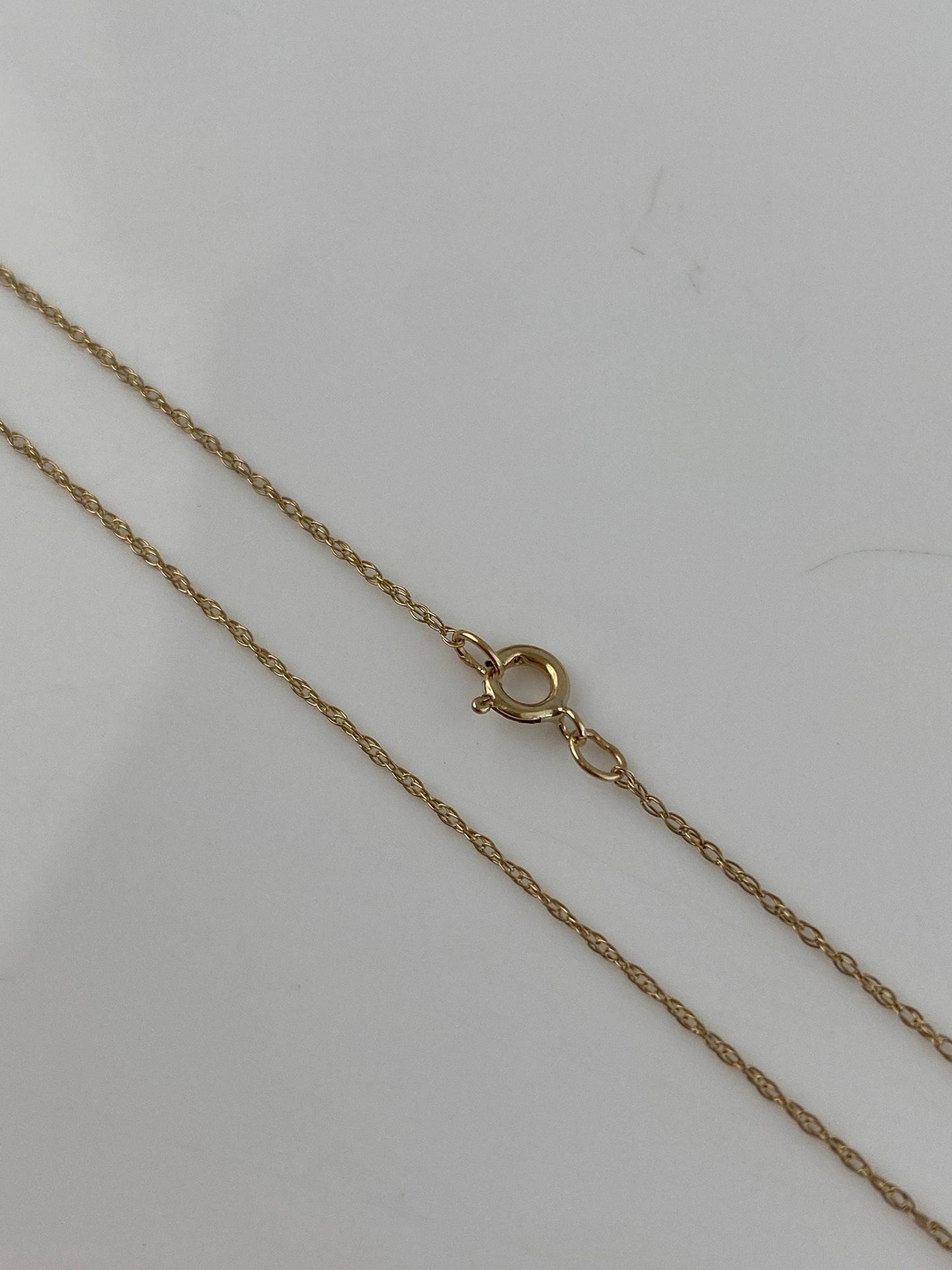 Vintage Solid 10k Yellow Gold Dainty Chain Necklace - 16.5 inches
