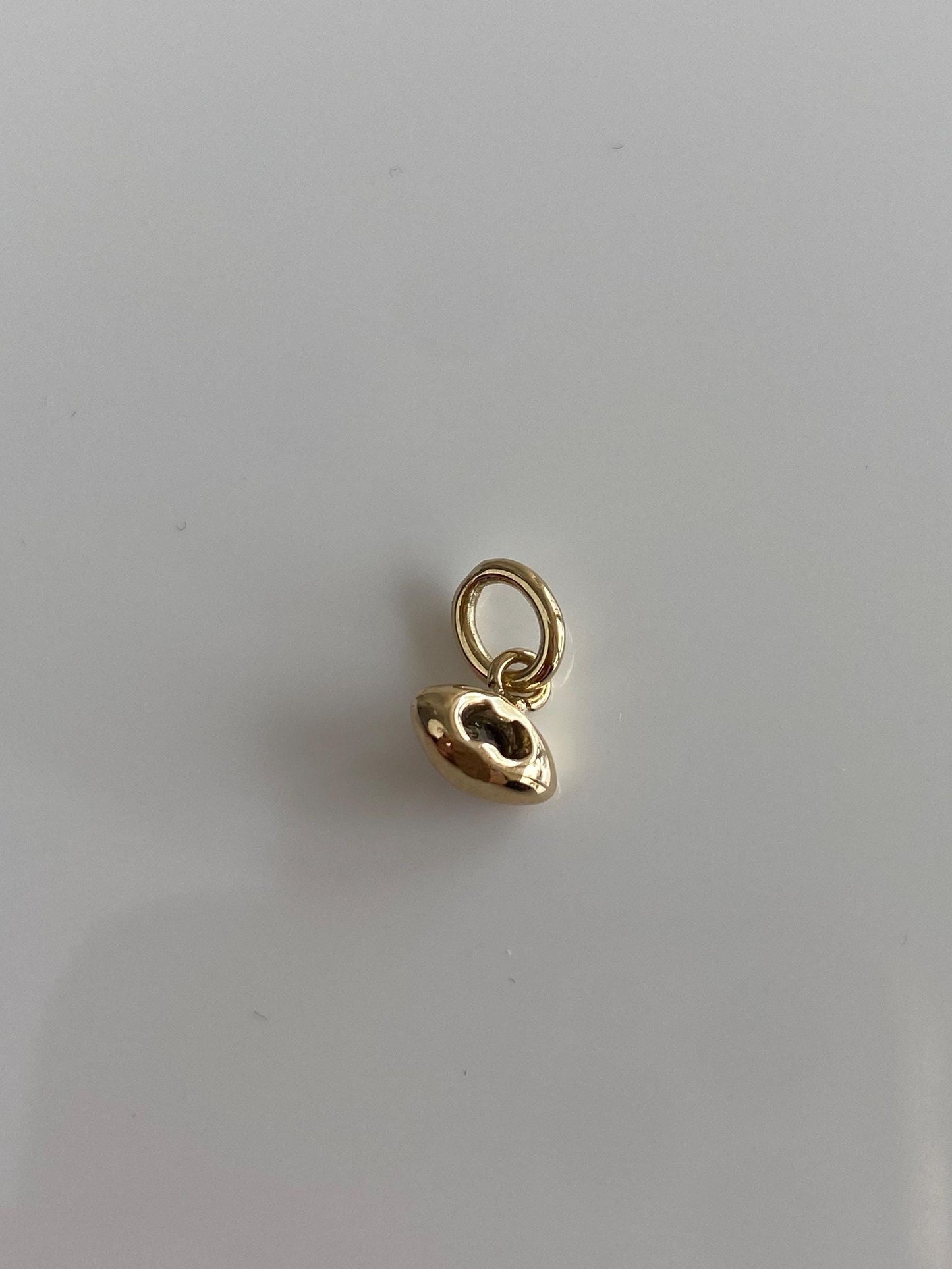 Vintage Solid 14k Yellow Gold Tiny Diamond Eye Charm