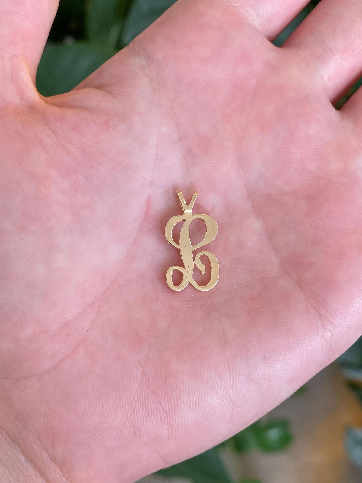 Solid 14k Yellow Gold Initial 'L' Charm