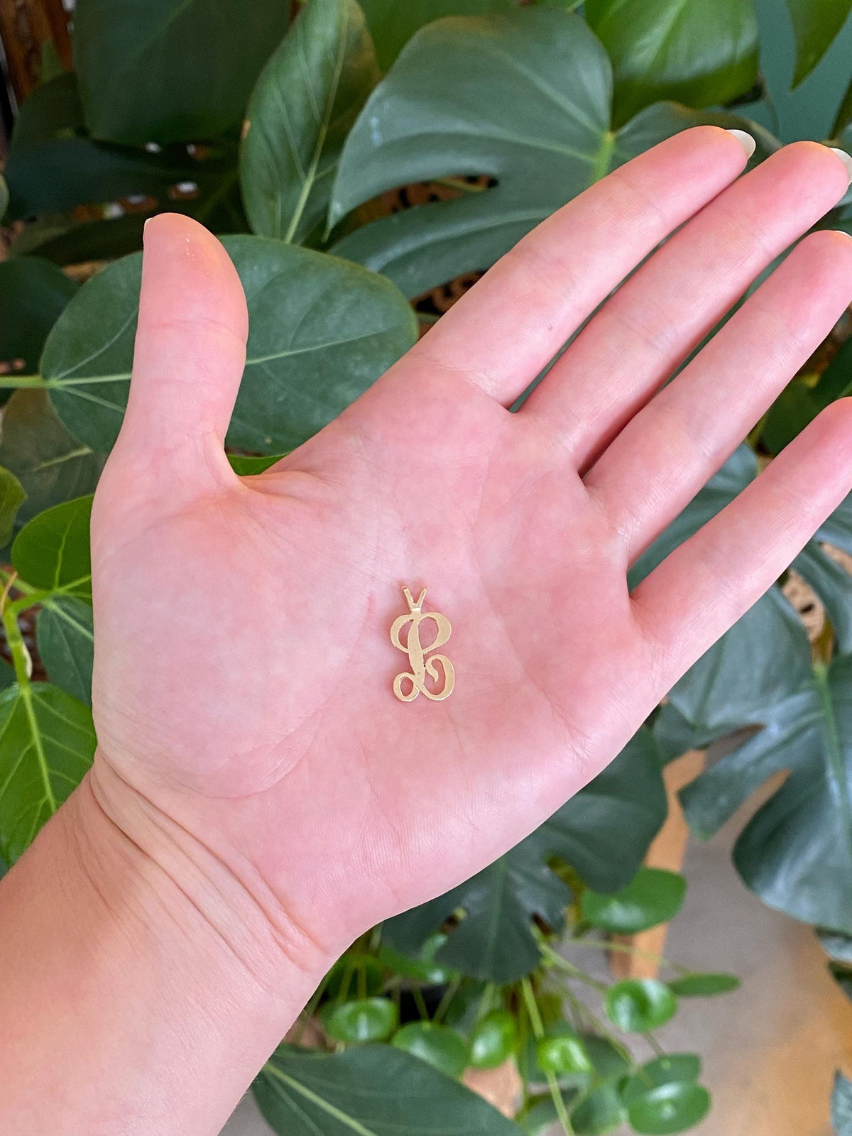 Solid 14k Yellow Gold Initial 'L' Charm