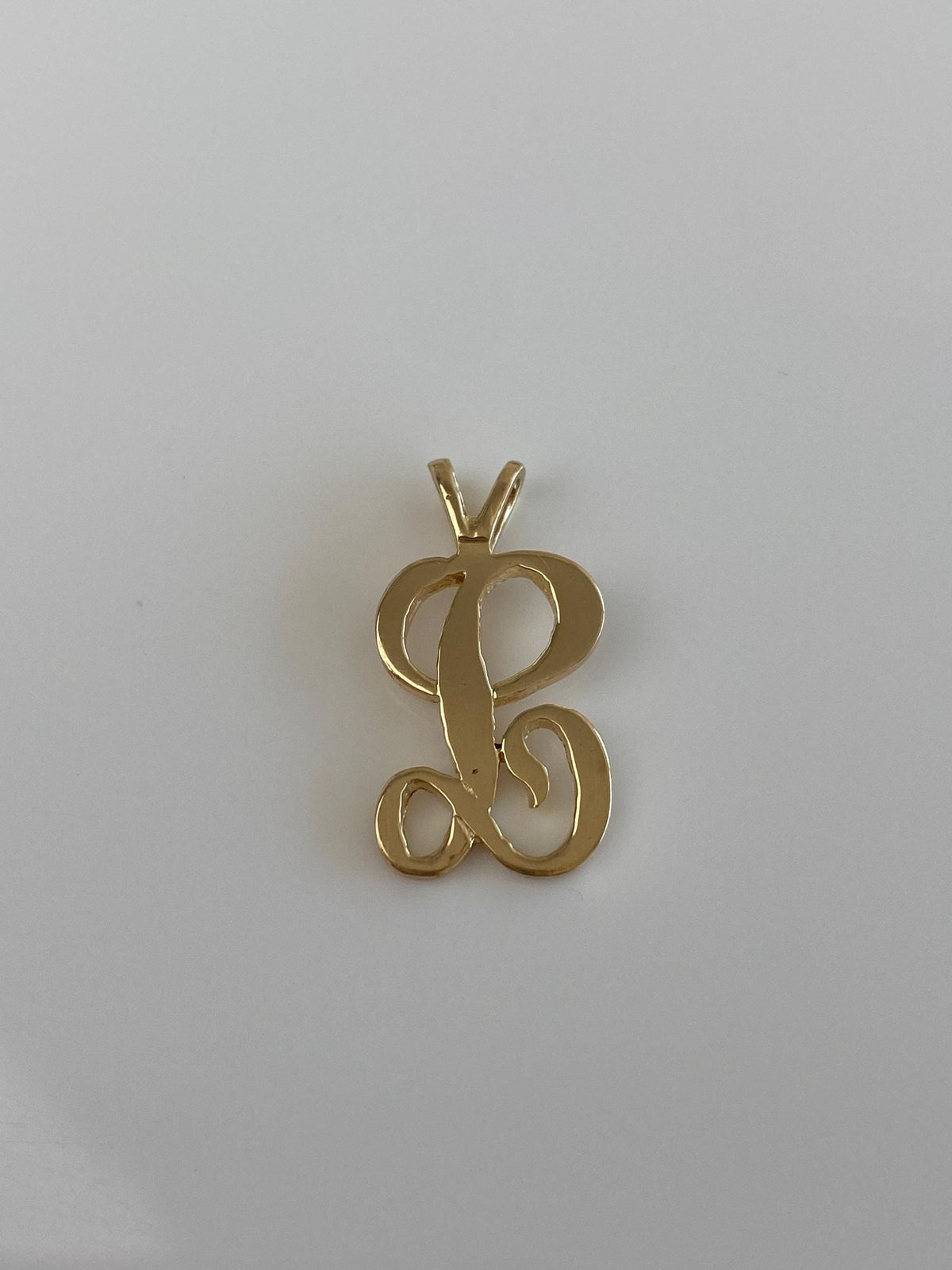 Solid 14k Yellow Gold Initial 'L' Charm