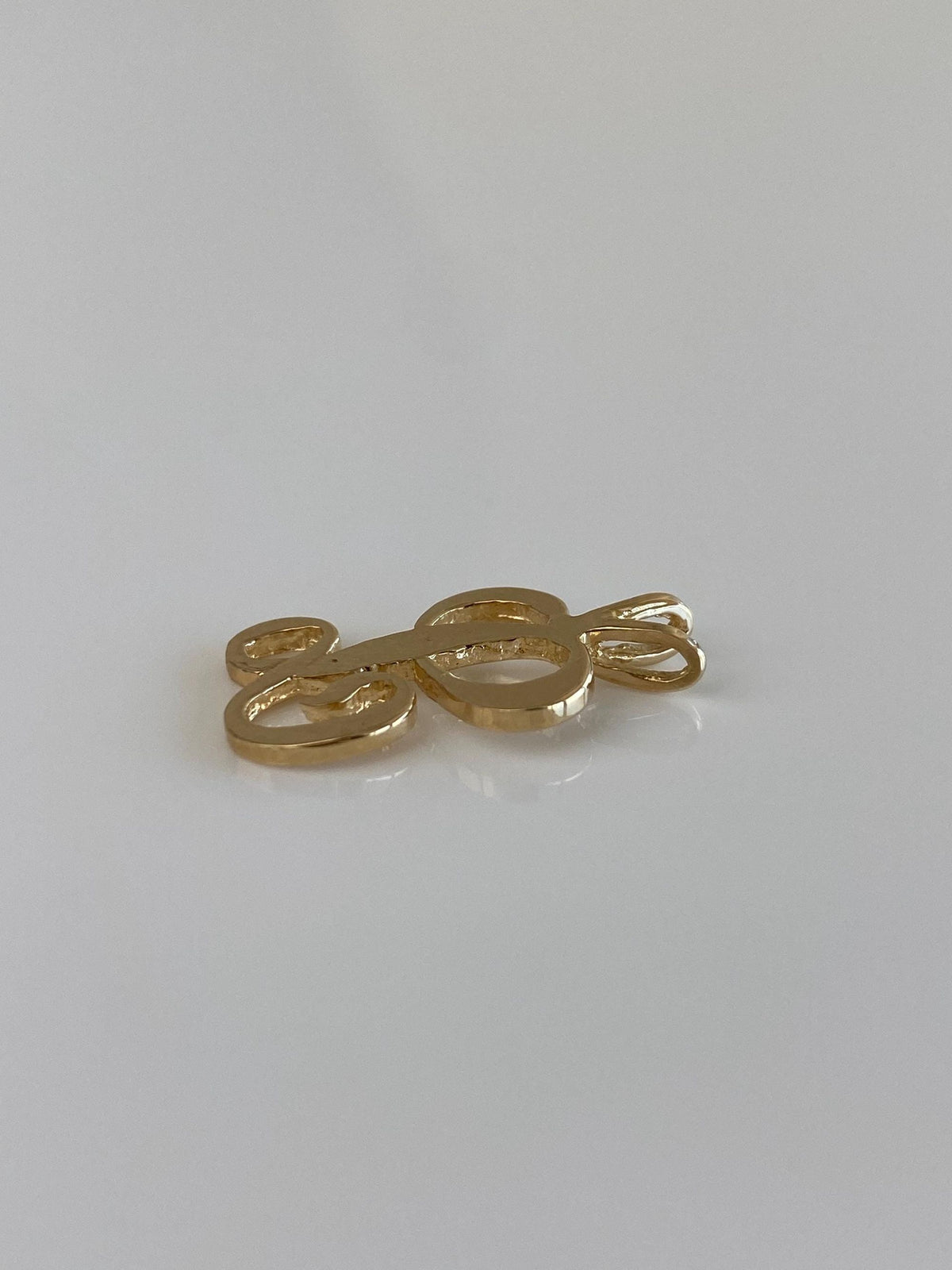 Solid 14k Yellow Gold Initial 'L' Charm