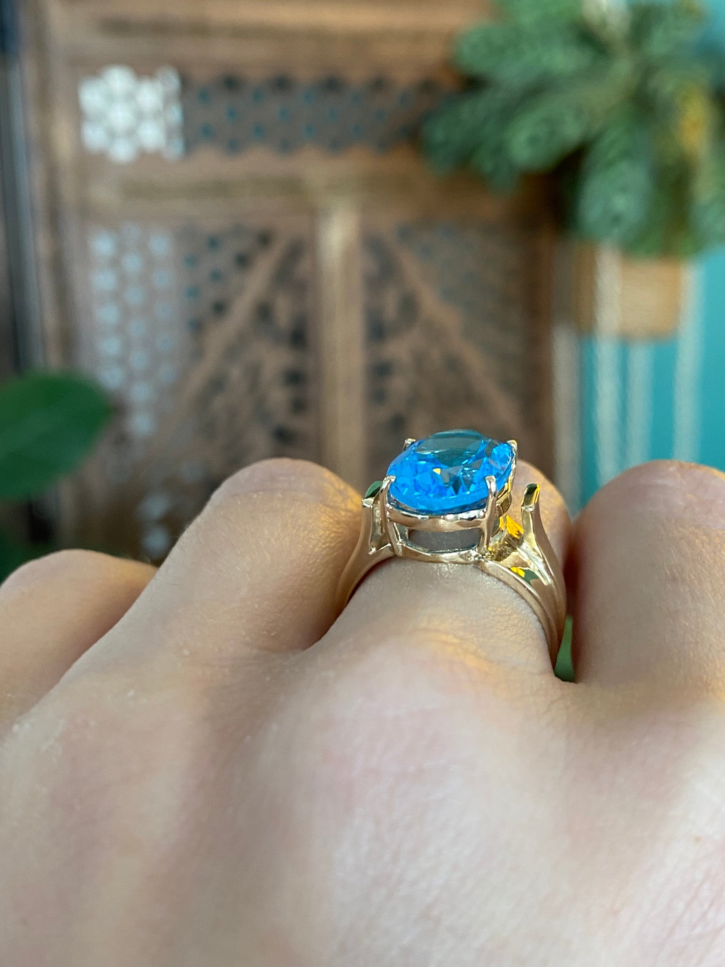 Vintage Solid 10k Topaz Ring - Size 7