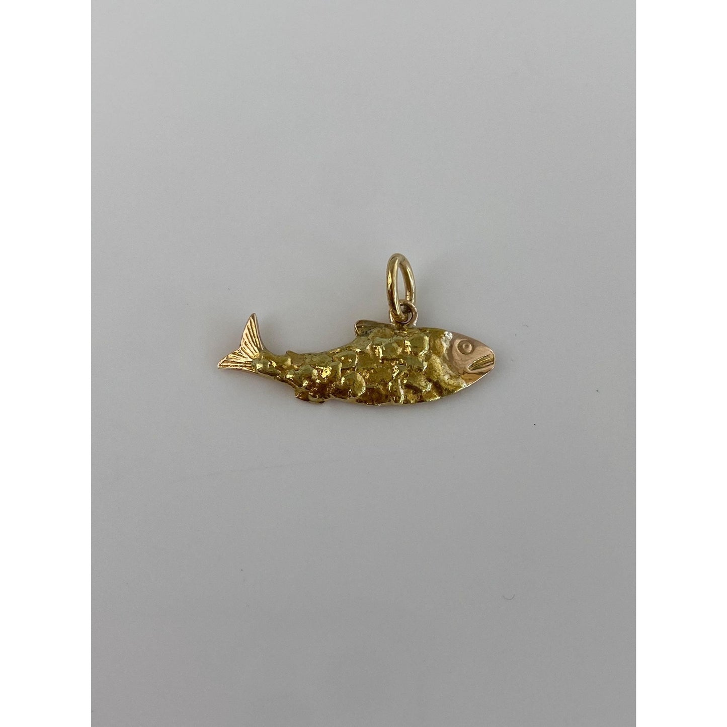 Vintage Solid 18k & 10k Yellow Gold Fish Charm