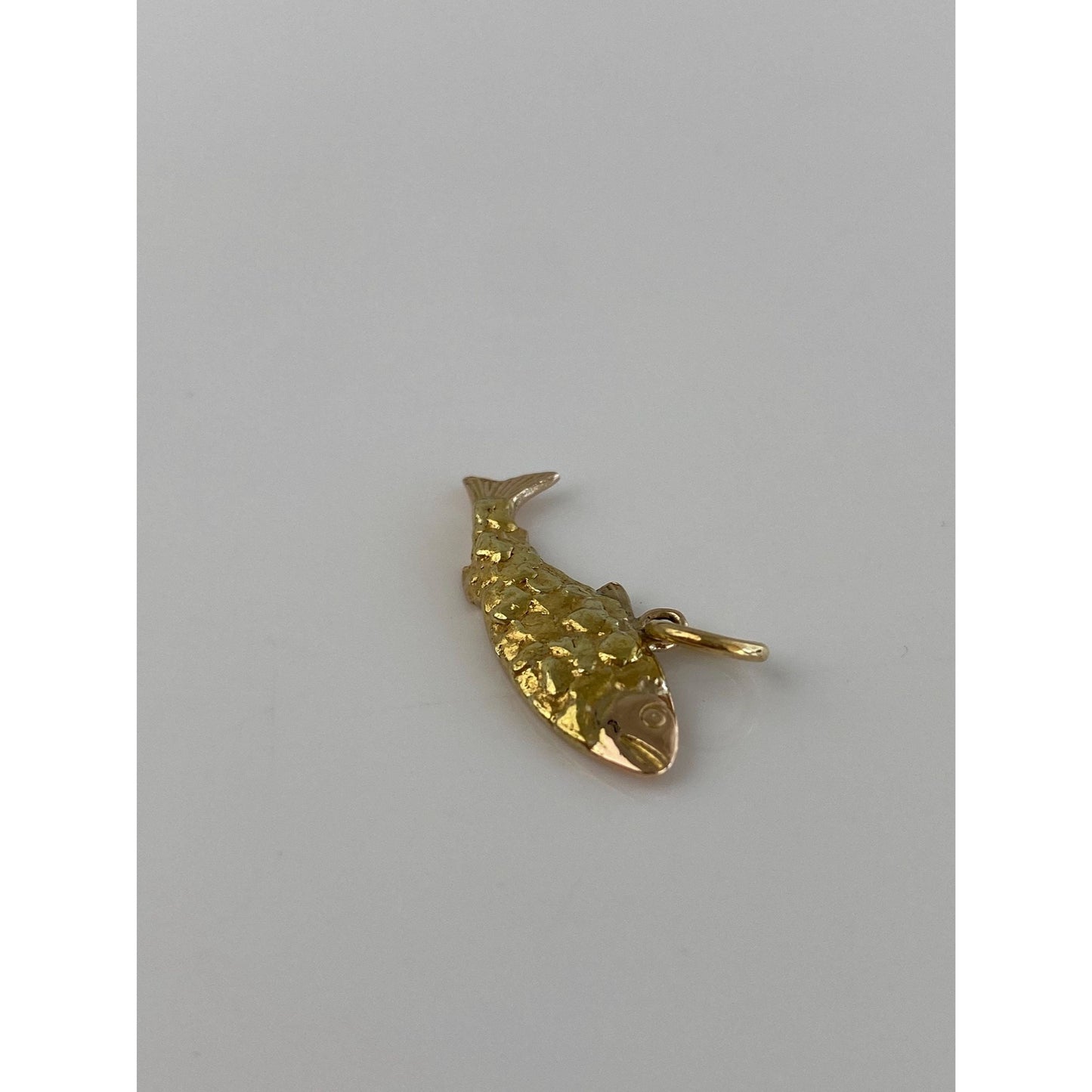 Vintage Solid 18k & 10k Yellow Gold Fish Charm