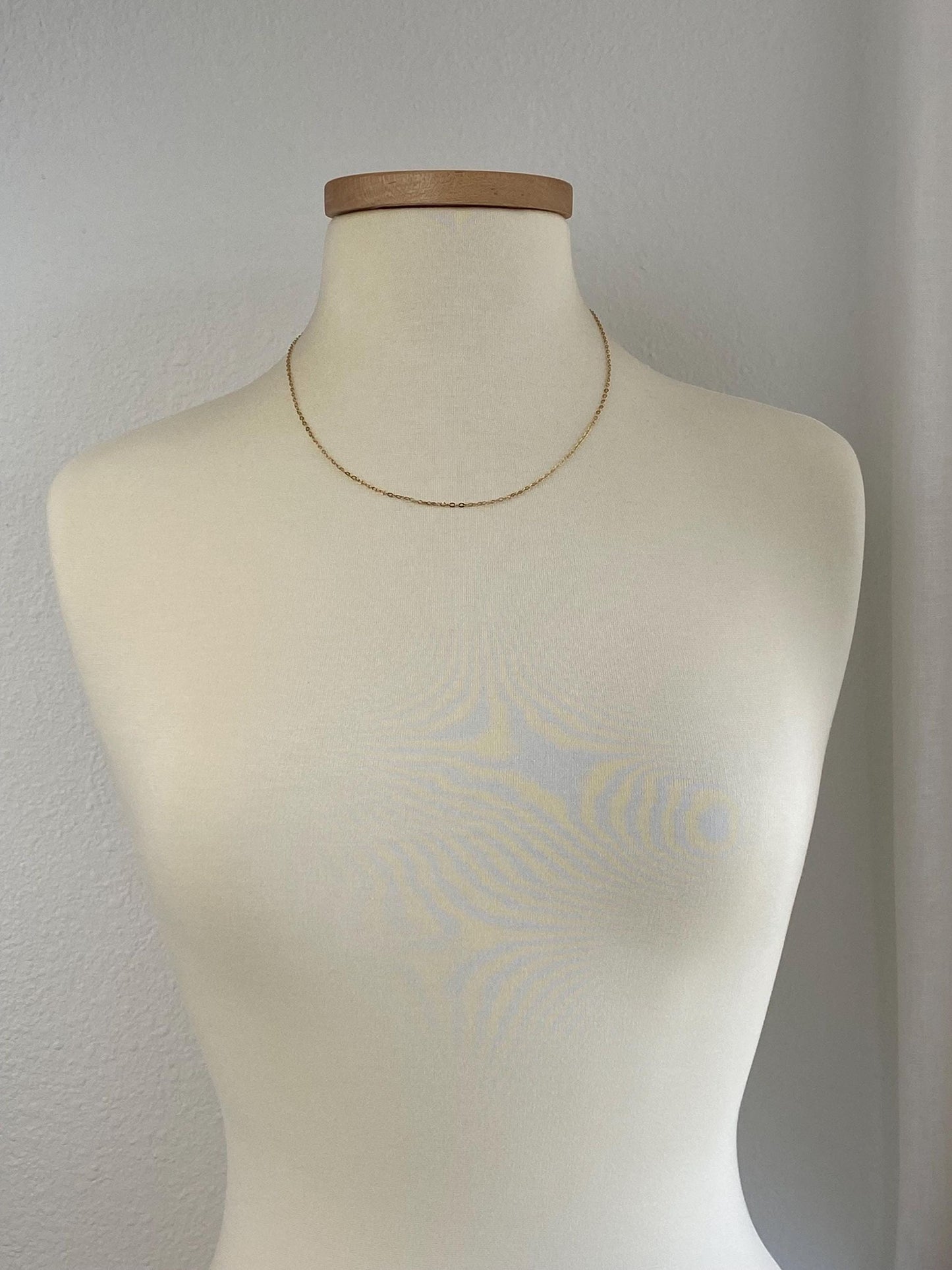 Vintage Solid 20k Yellow Gold Cable Chain Necklace - 19.75 inches
