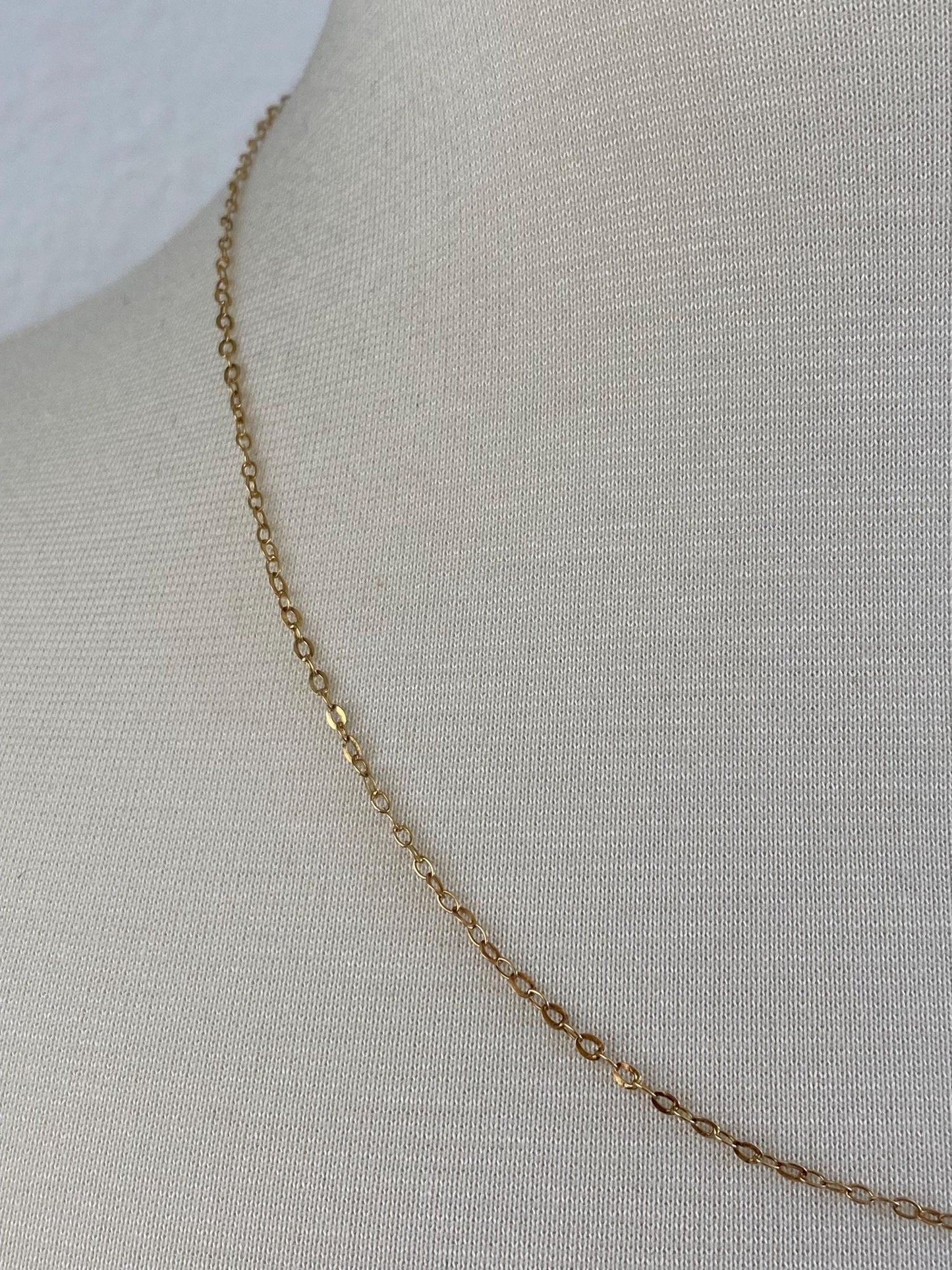 Vintage Solid 20k Yellow Gold Cable Chain Necklace - 19.75 inches