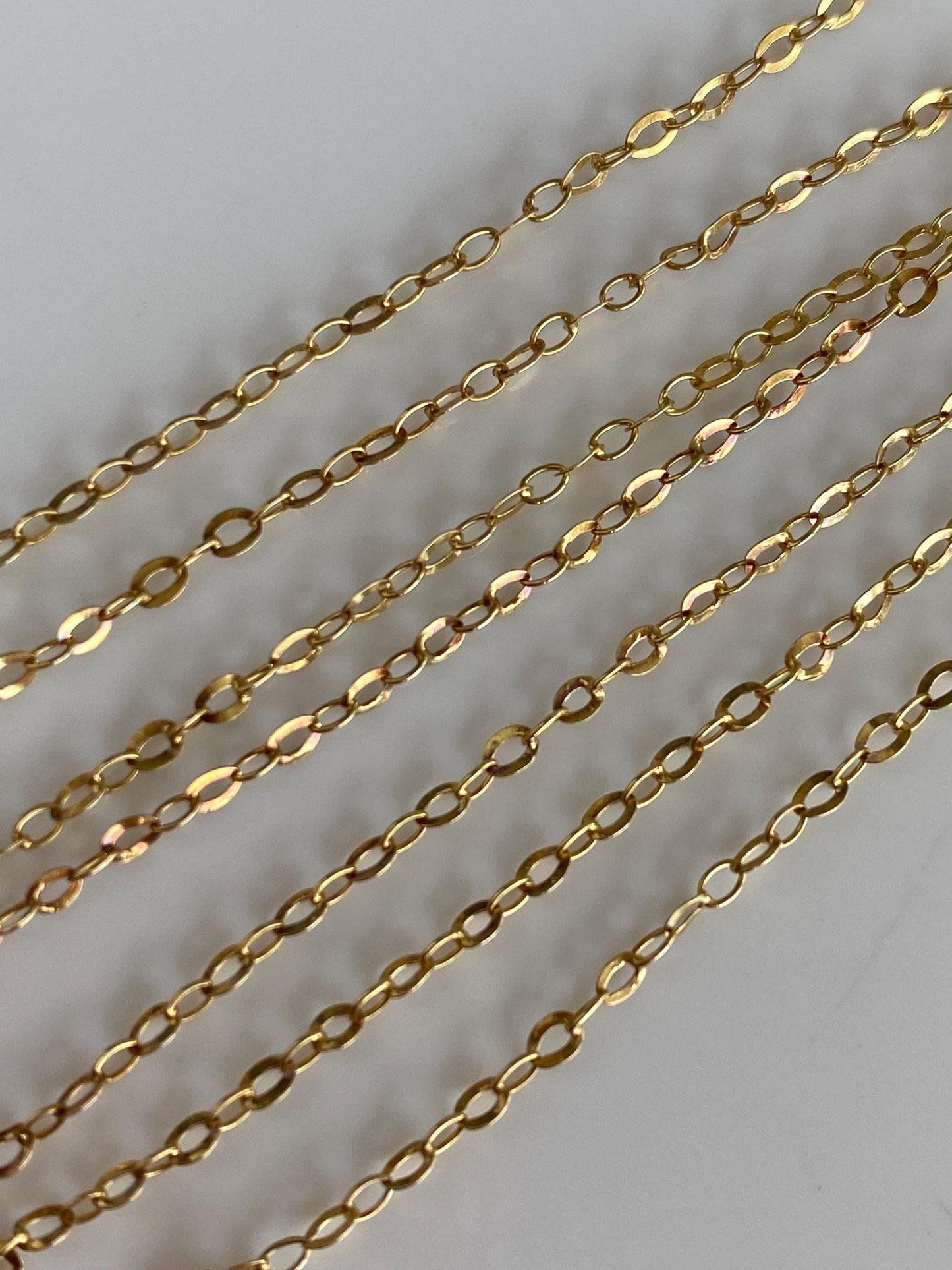 Vintage Solid 20k Yellow Gold Cable Chain Necklace - 19.75 inches