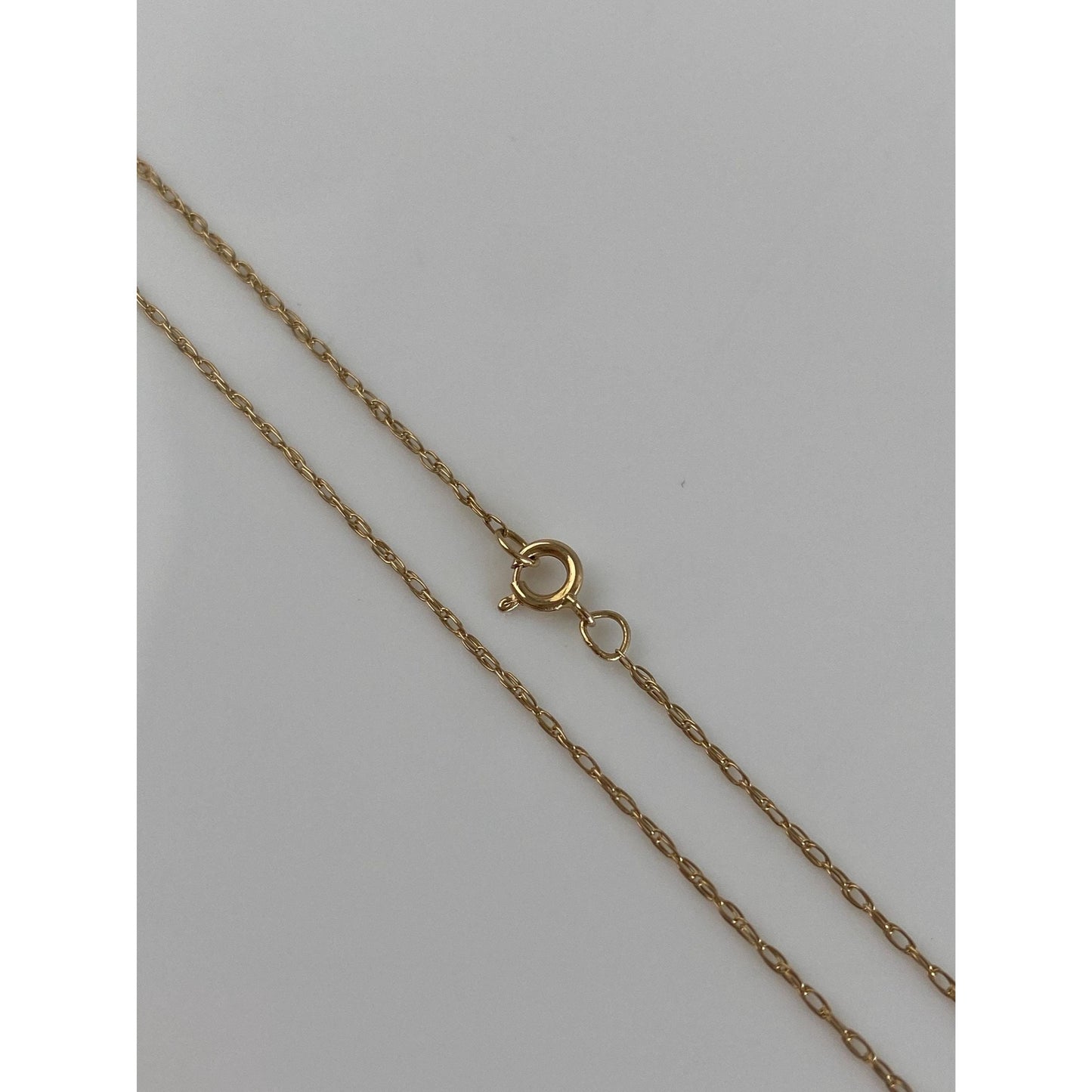 Vintage Solid 14k Yellow Gold Dainty Chain Necklace - 20 inches
