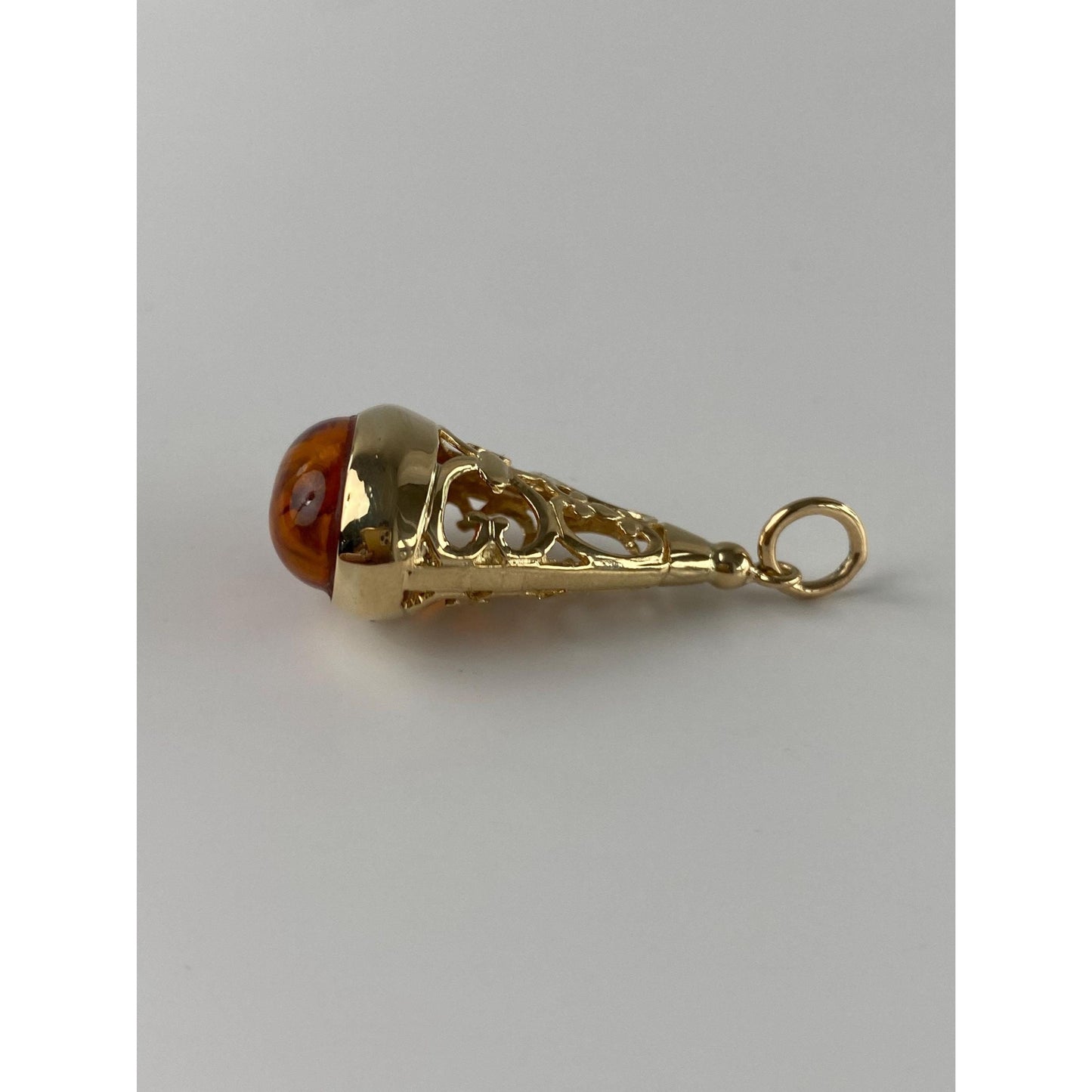 Vintage Solid 14k Yellow Gold Tree Sap Charm