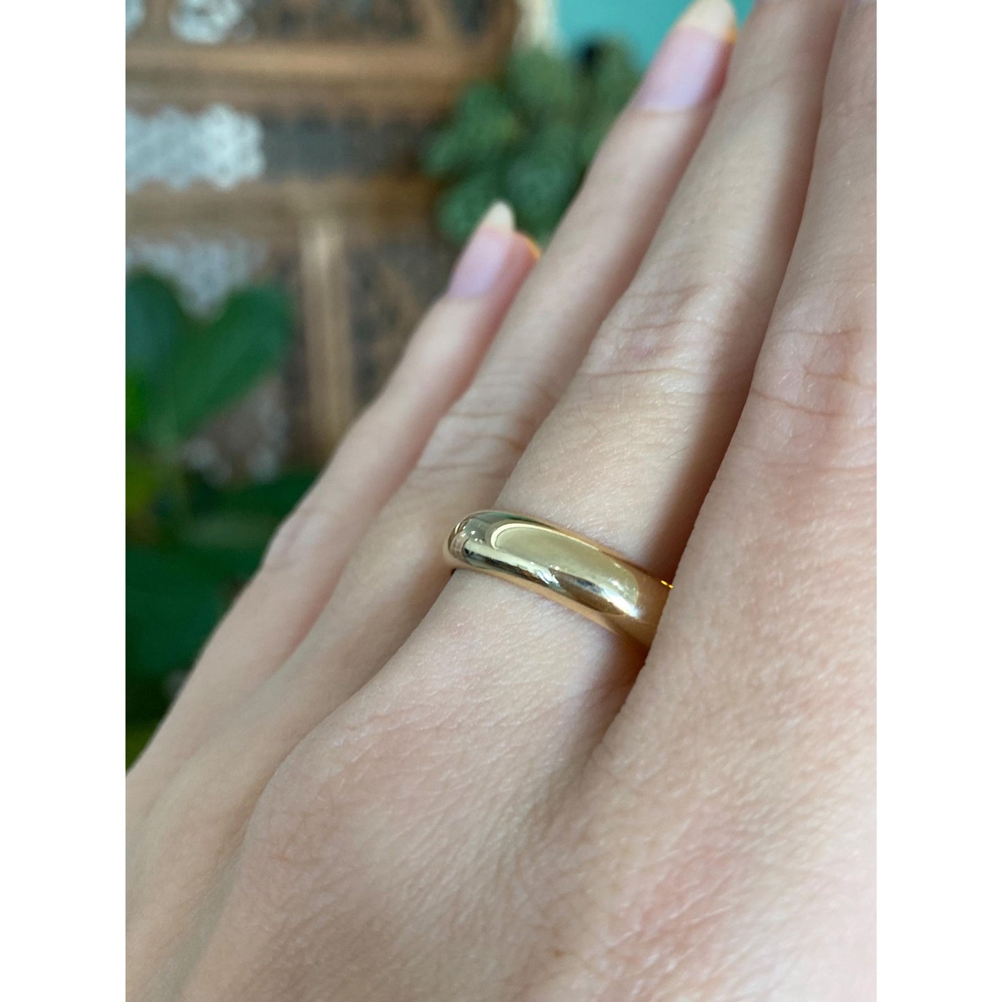 Vintage Solid 14k Yellow Gold Ring Band - Size 10