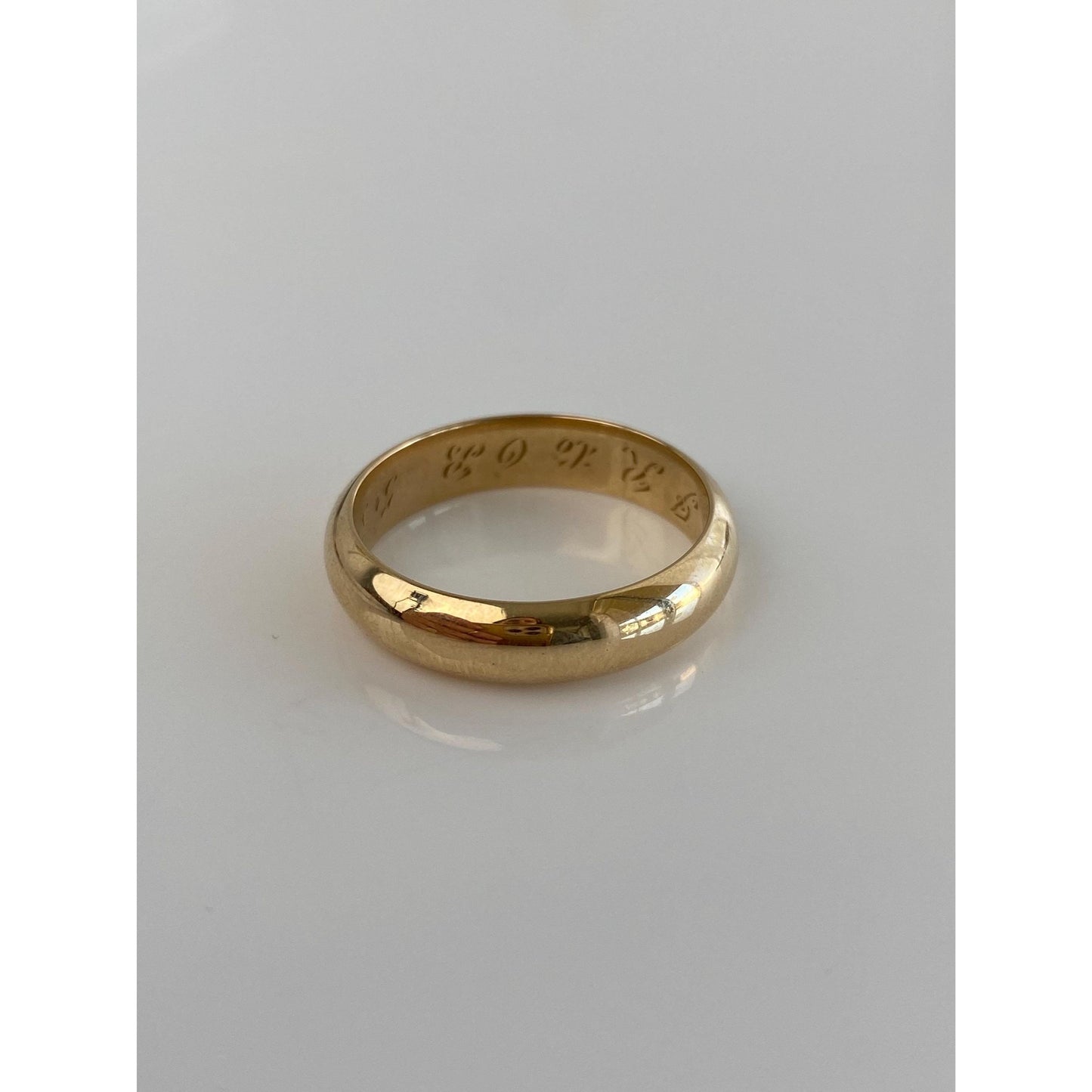 Vintage Solid 14k Yellow Gold Ring Band - Size 10