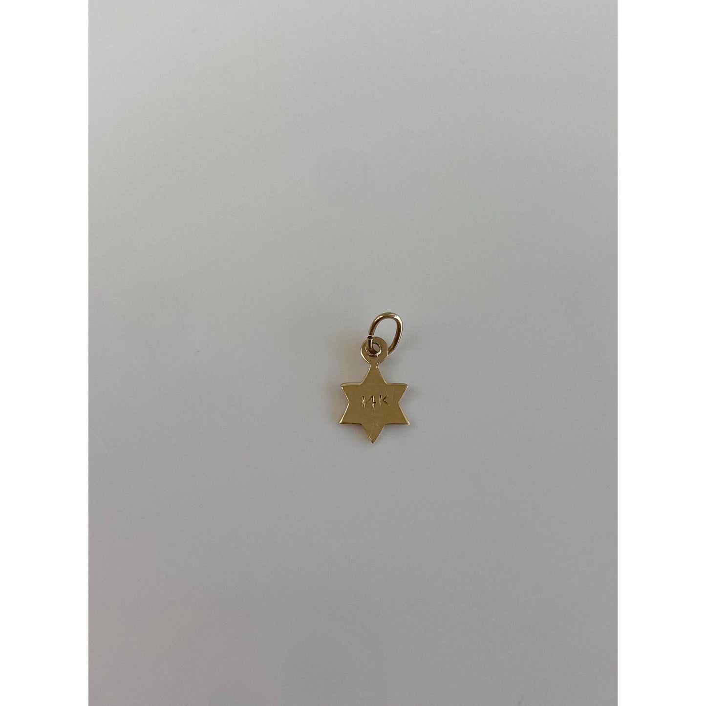 Vintage Solid 14k Yellow Gold Tiny Star Charm