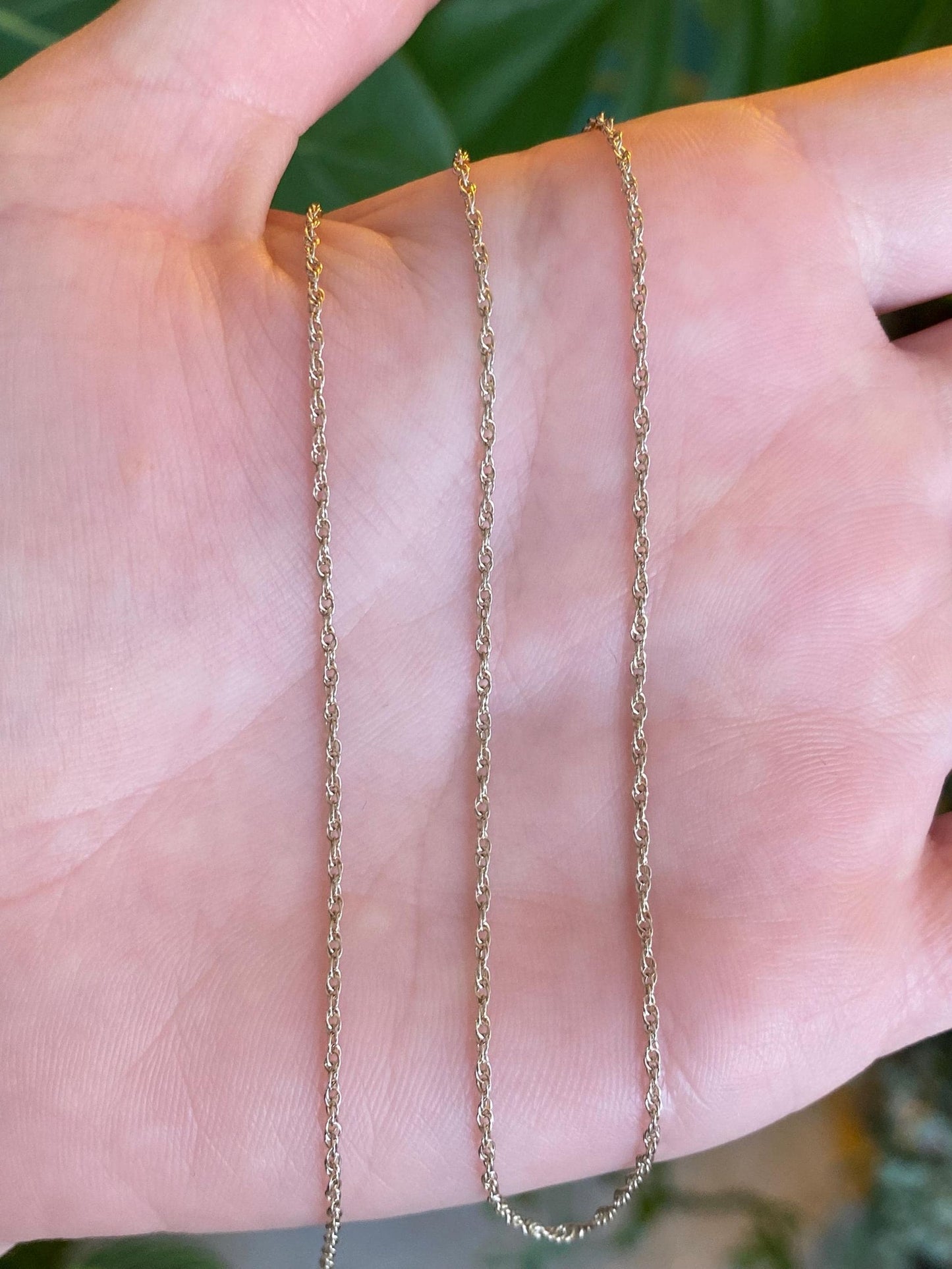 Vintage Solid 14k Yellow Gold Chain Necklace - 16.25 inches