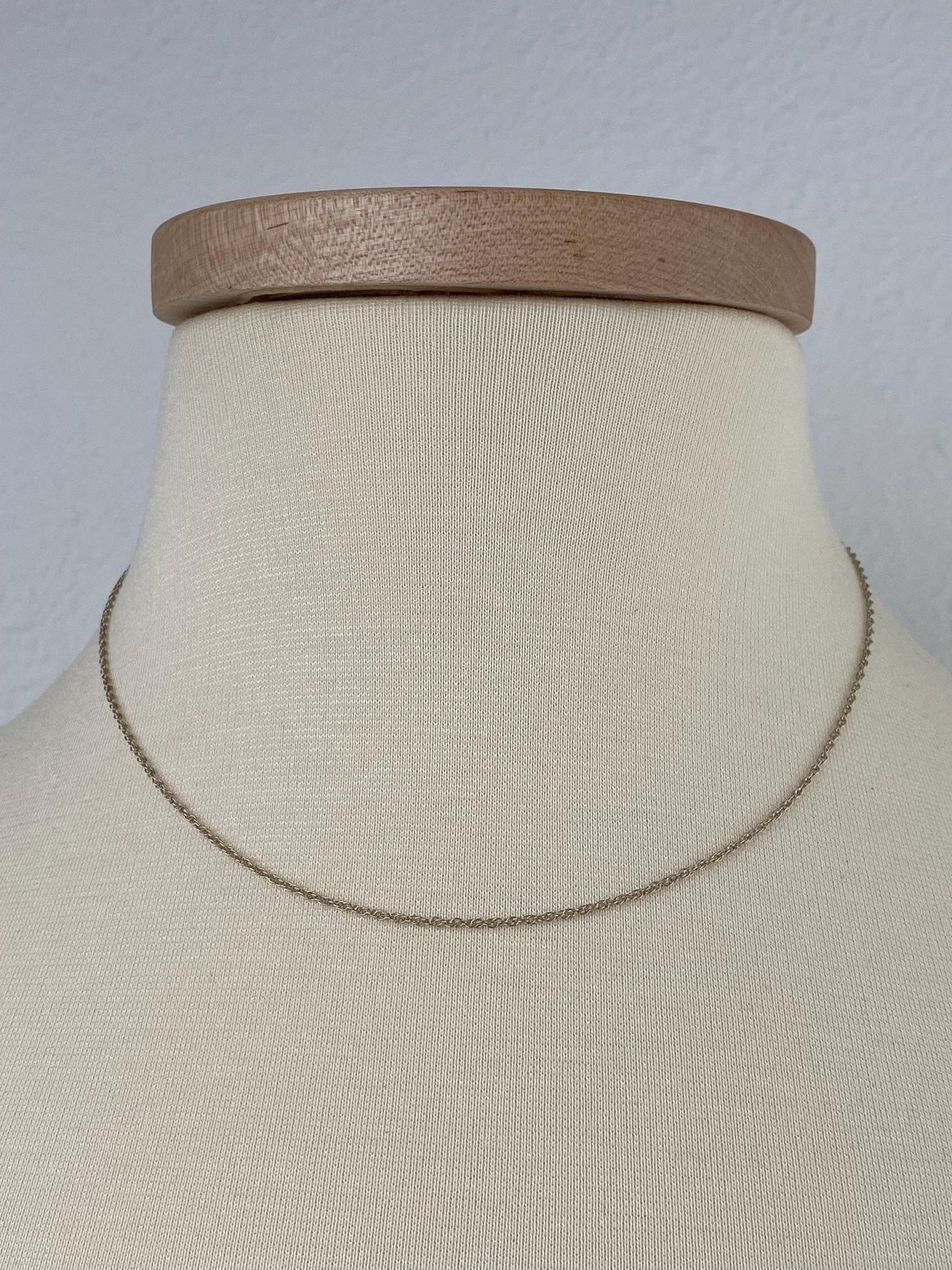 Vintage Solid 14k Yellow Gold Chain Necklace - 16.25 inches
