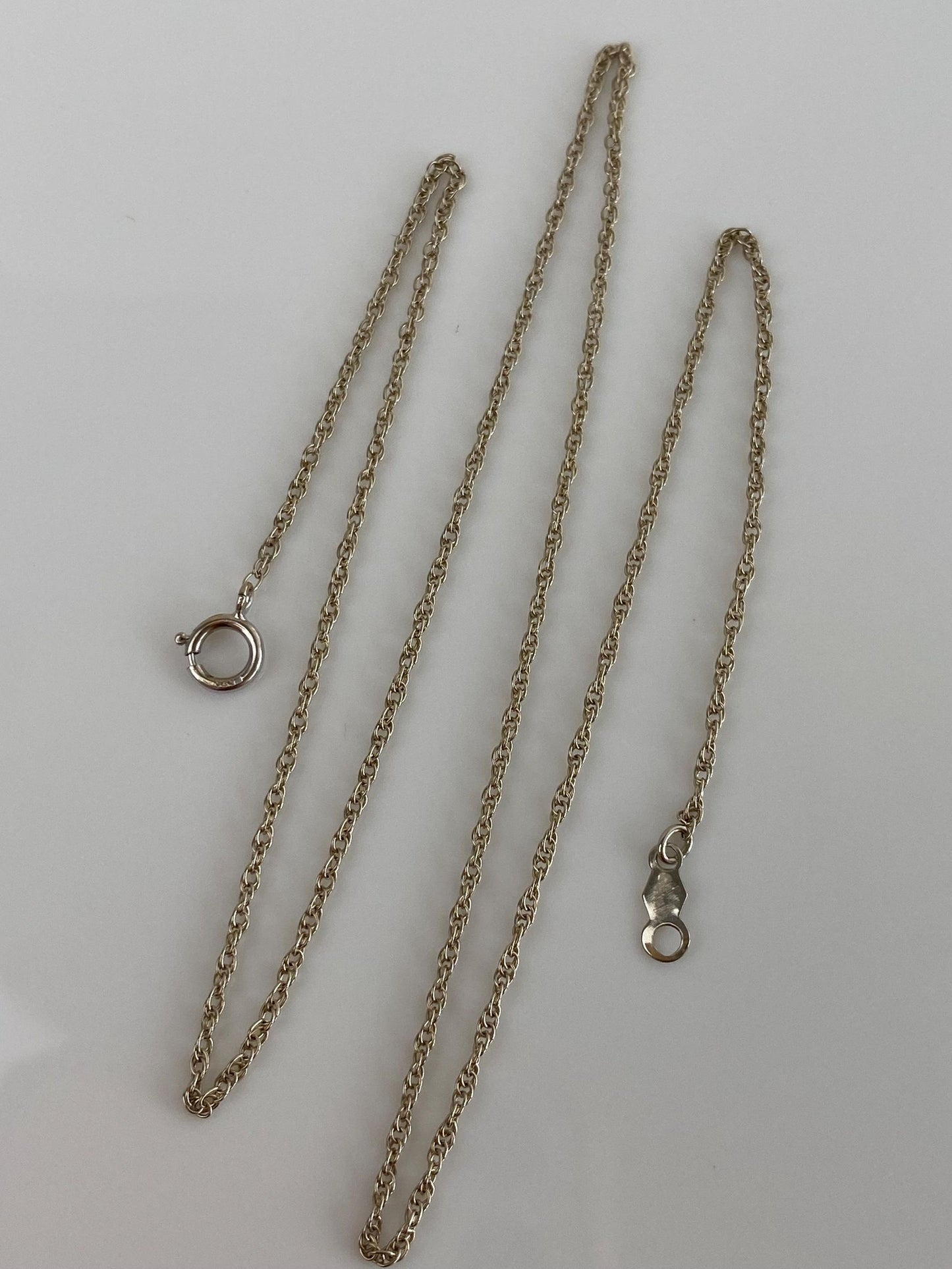 Vintage Solid 14k Yellow Gold Chain Necklace - 16.25 inches