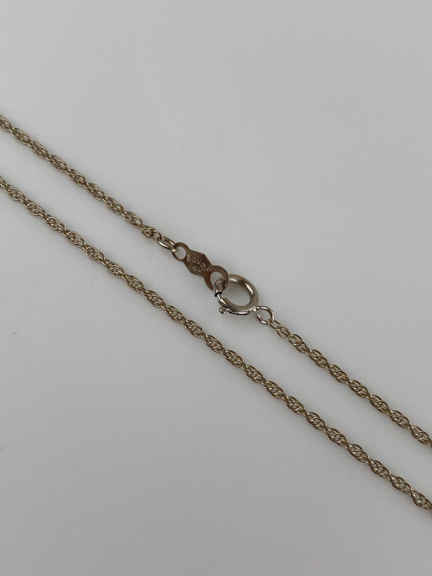 Vintage Solid 14k Yellow Gold Chain Necklace - 16.25 inches
