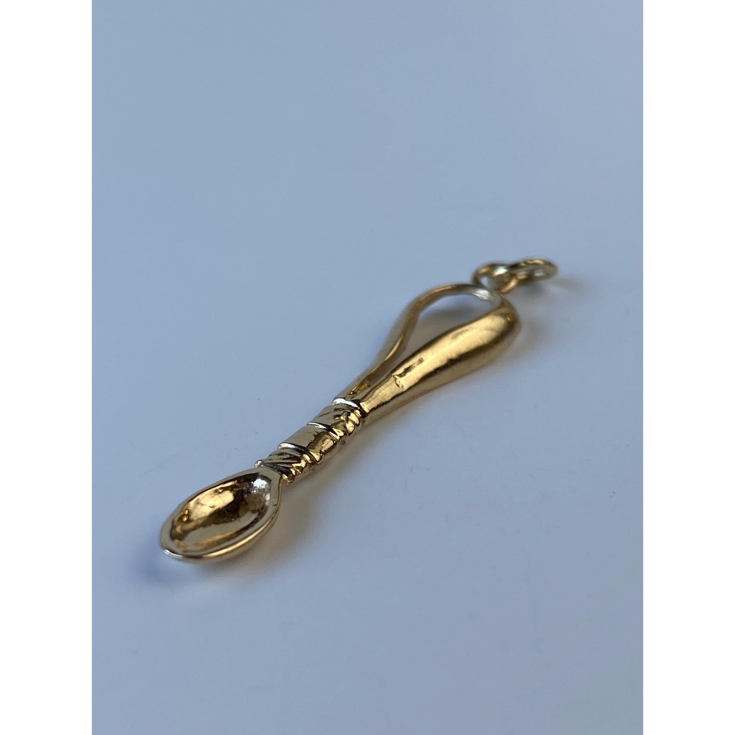 Vintage Solid 14k Yellow Gold Spoon Charm