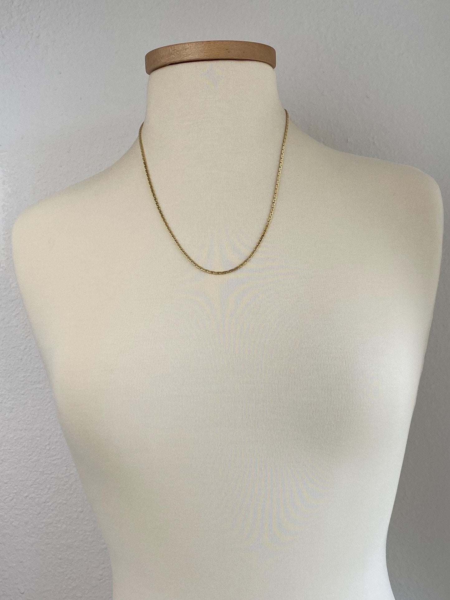 Vintage Solid 14k Yellow Gold C Link Chain Necklace - 22.5 inches