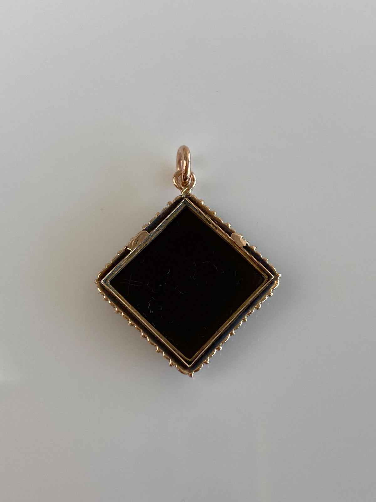 Vintage Solid 14k Rosey Gold Carved Carnelian Intaglio Cameo Charm