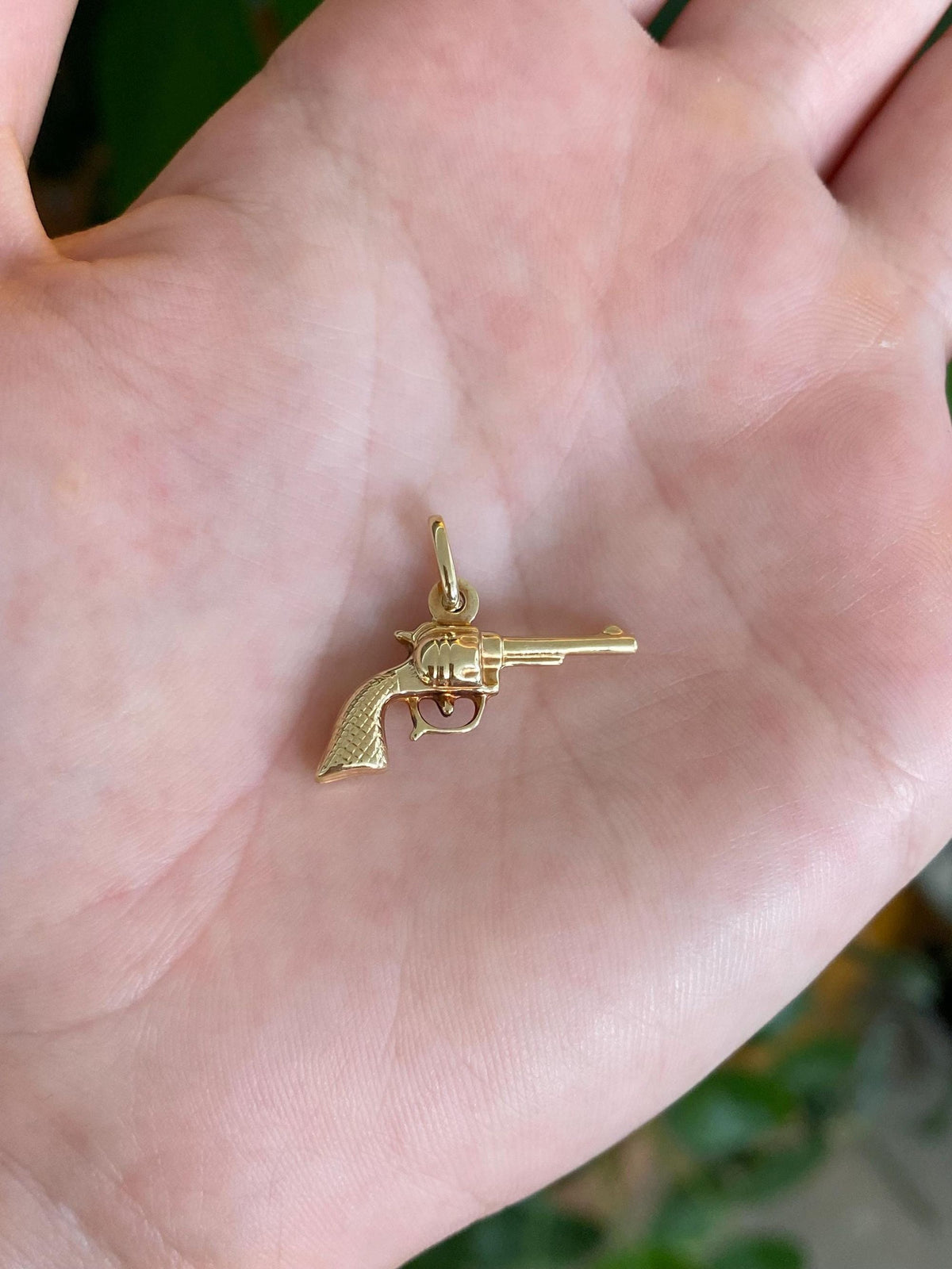 Vintage 14k Yellow Gold Gun Charm