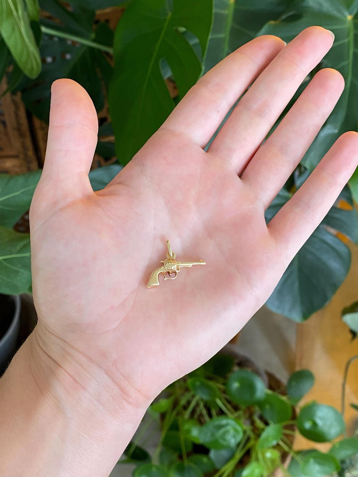 Vintage 14k Yellow Gold Gun Charm