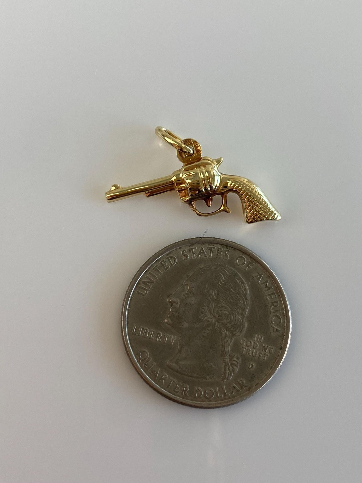Vintage 14k Yellow Gold Gun Charm