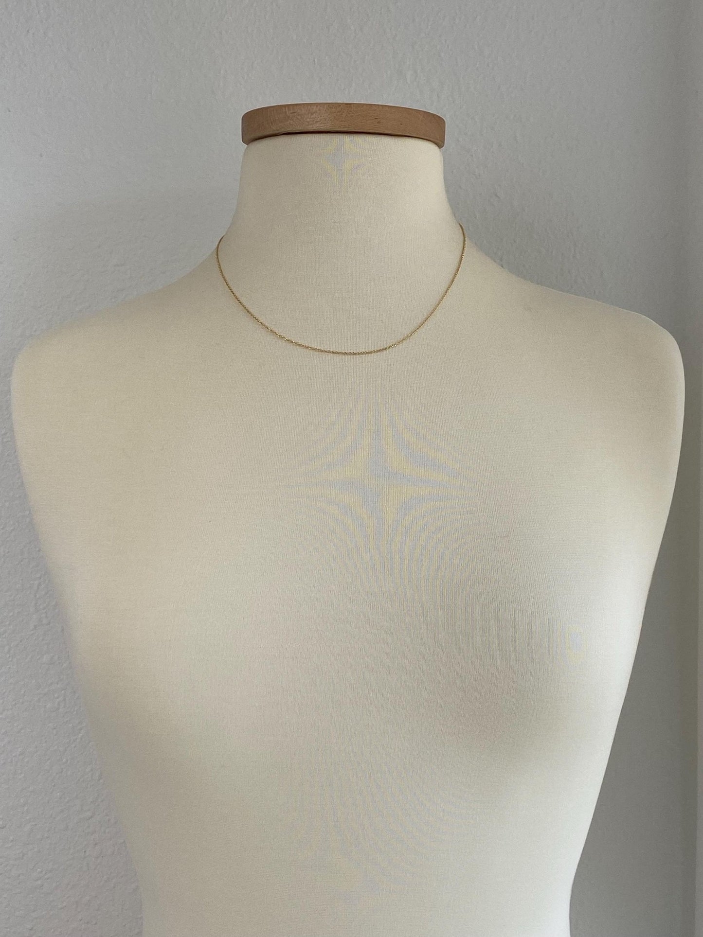 Vintage Solid 14k Yellow Gold Tight Rolo Chain Necklace - 18.5 inches
