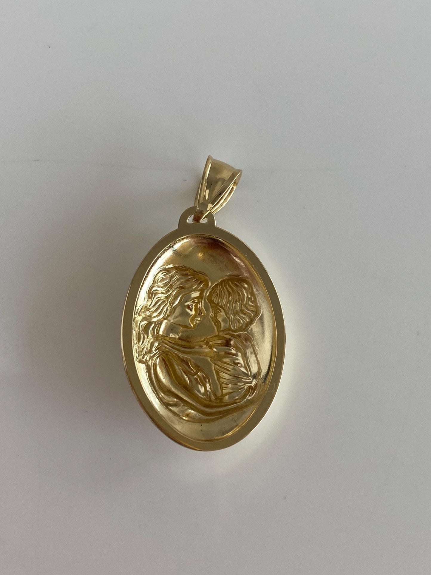 Vintage Solid 14k Yellow Gold Mother & Child Charm
