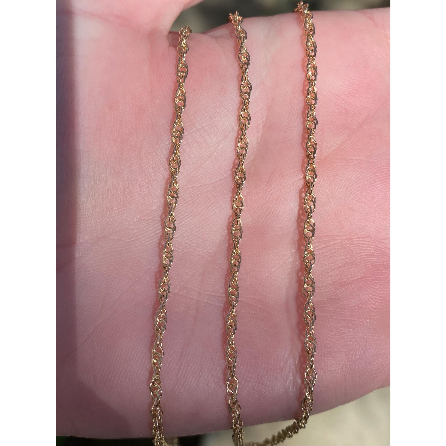 Vintage Solid 14k Yellow Gold Chain Necklace - 21.25 inches